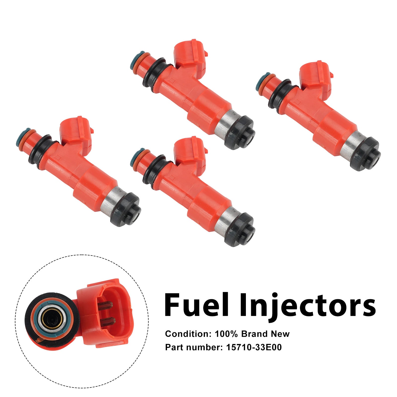 4PC Fuel Injectors 15710-33E00 For Suzuki GSXR750 GSX-R750 1998-1999