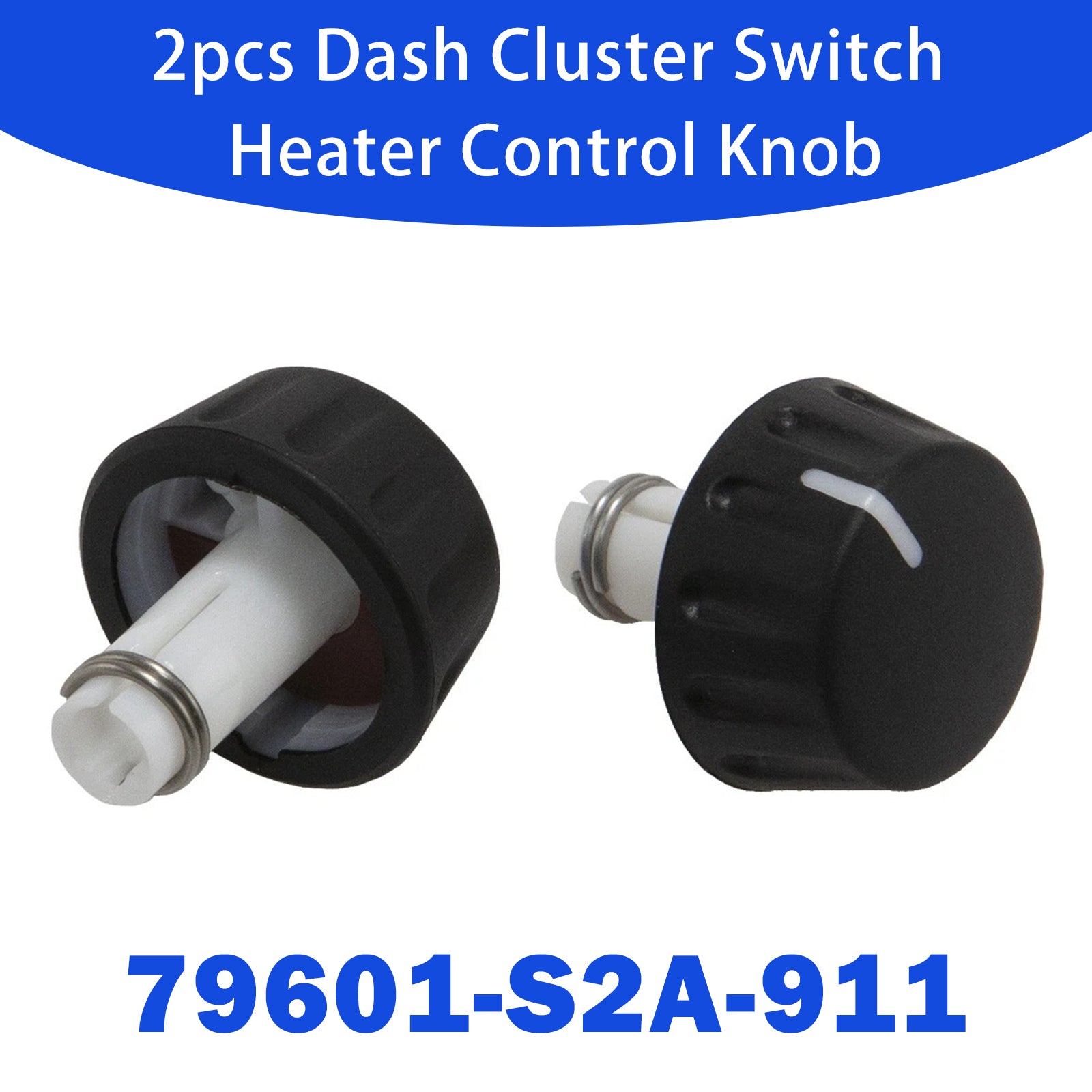 2pcs Dash Cluster Switch Heater Control Knob 79601-S2A-911 for Honda S2000