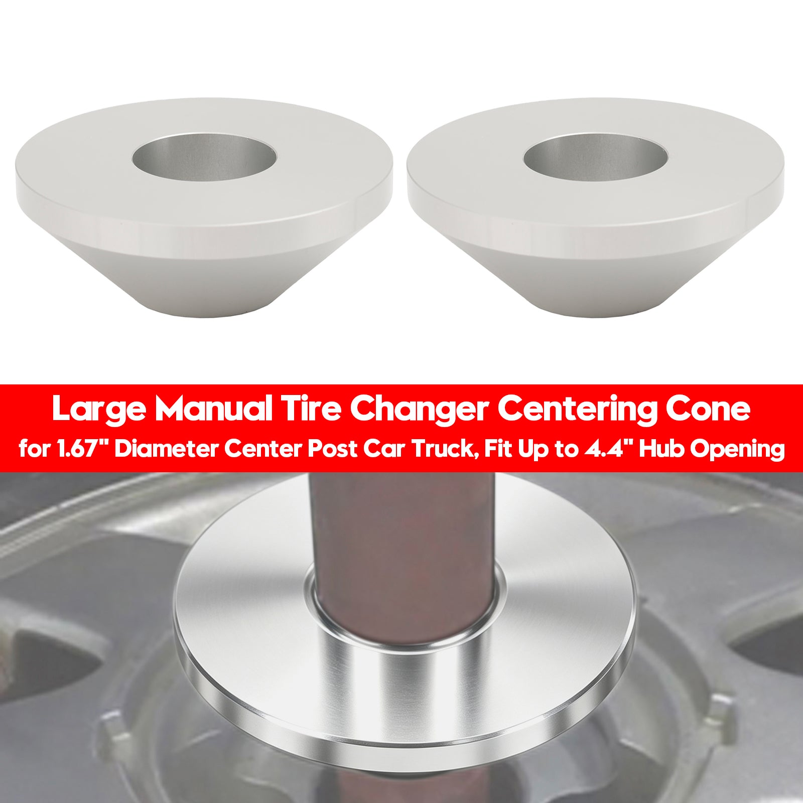 2?ā”?Large Manual Tire Changer Centering Cone for 1.67" Diameter Center Post