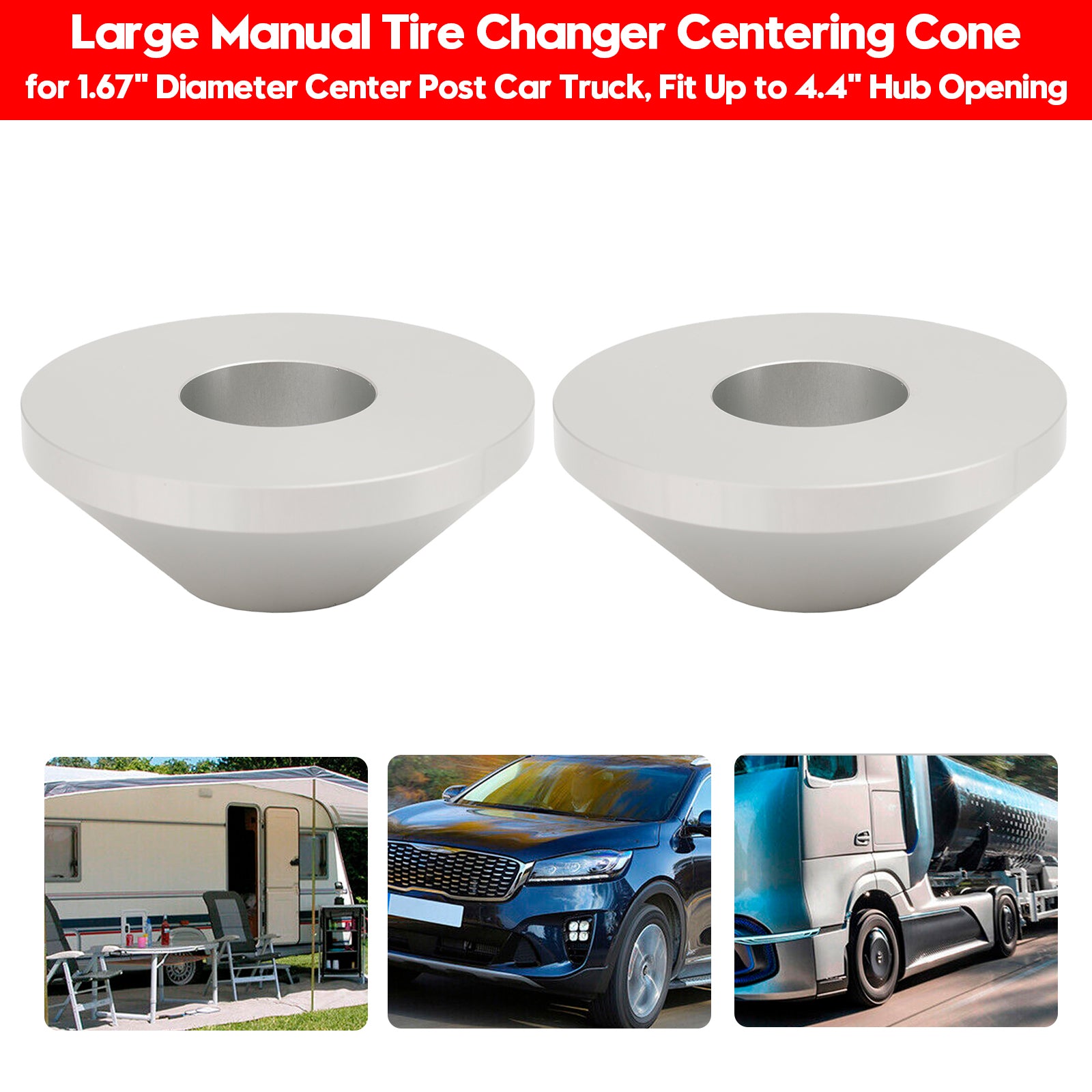 2?ā”?Large Manual Tire Changer Centering Cone for 1.67" Diameter Center Post