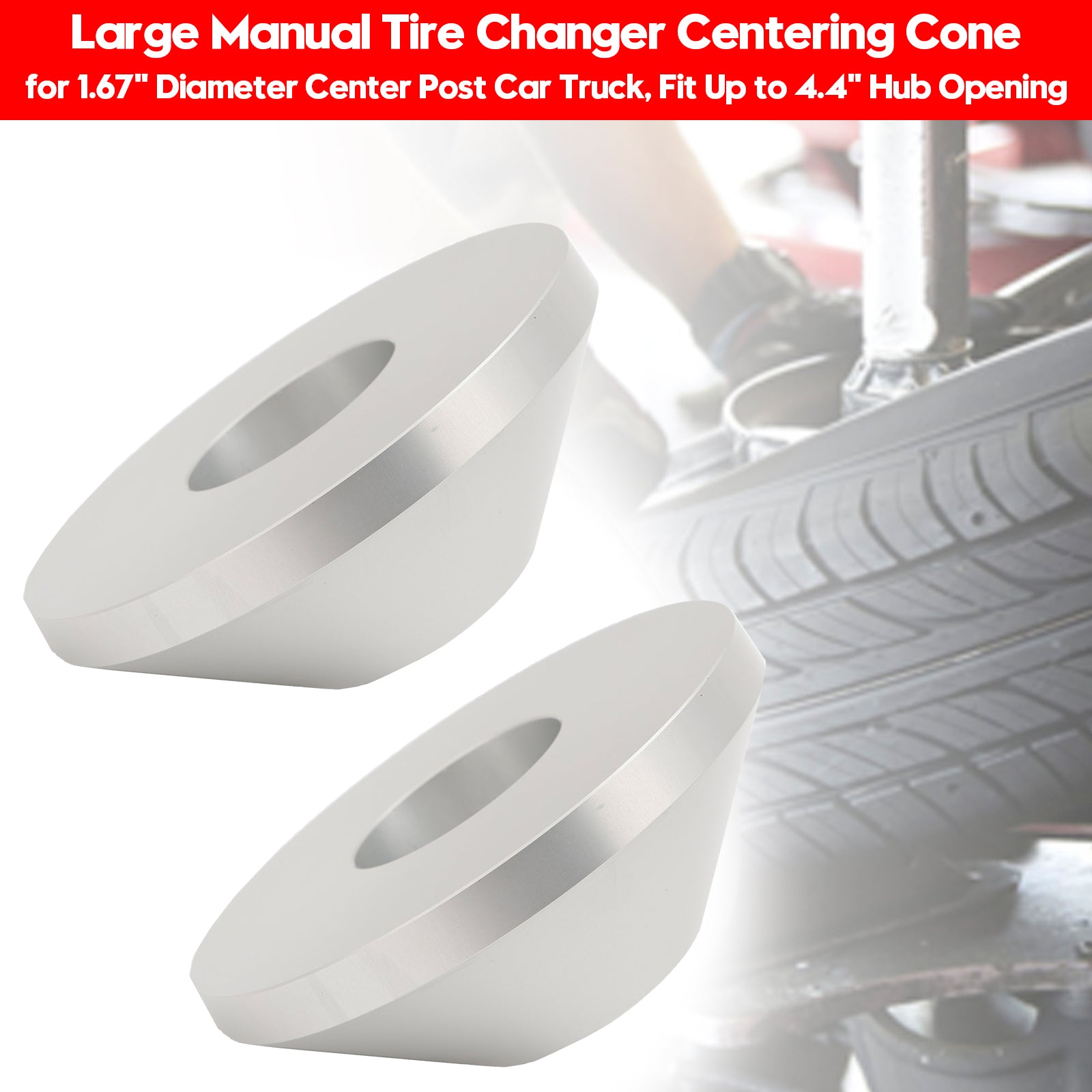 2?ā”?Large Manual Tire Changer Centering Cone for 1.67" Diameter Center Post