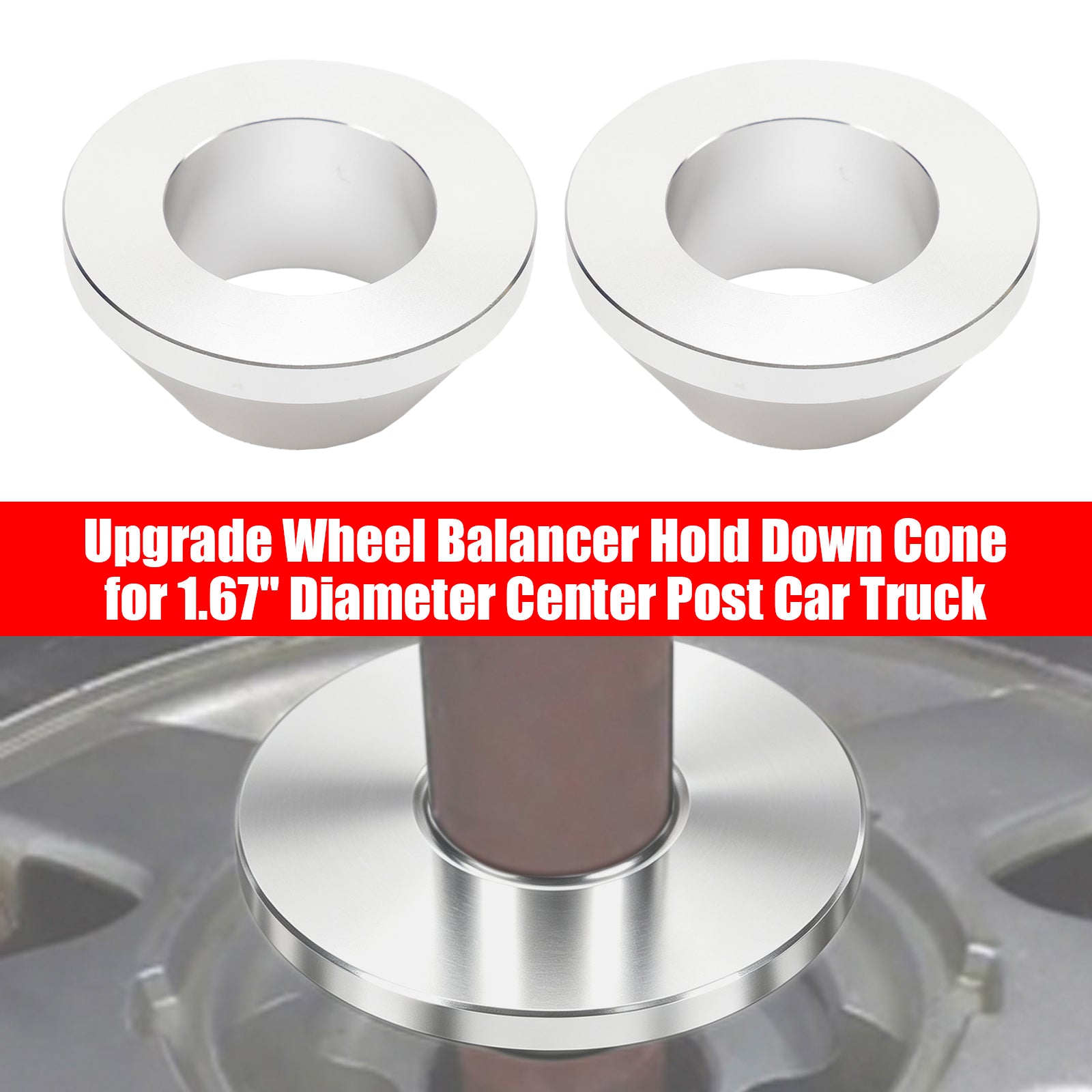2?ā”?Upgrade Wheel Balancer Hold Down Cone for 1.67" Diameter Center Post