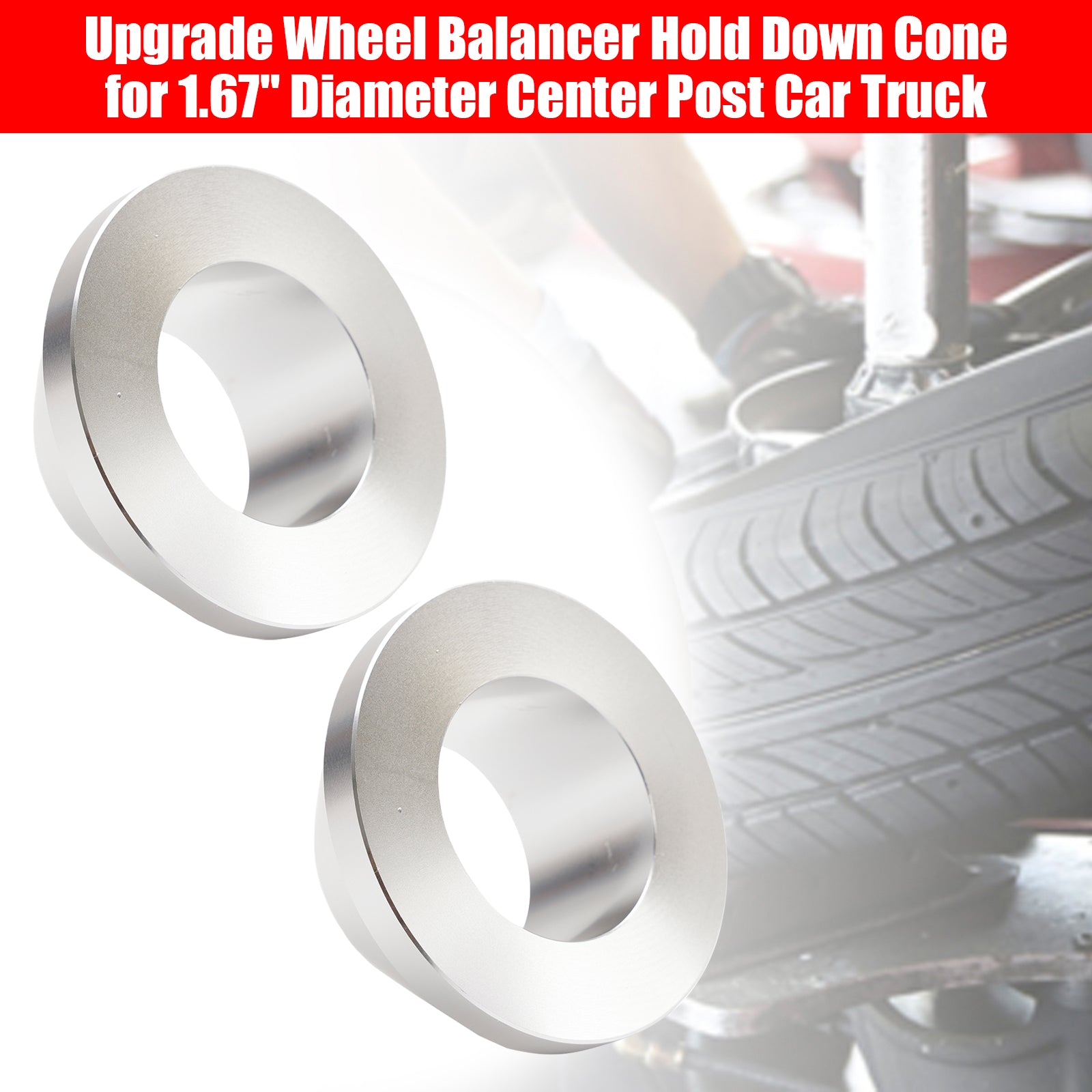 2?ā”?Upgrade Wheel Balancer Hold Down Cone for 1.67" Diameter Center Post