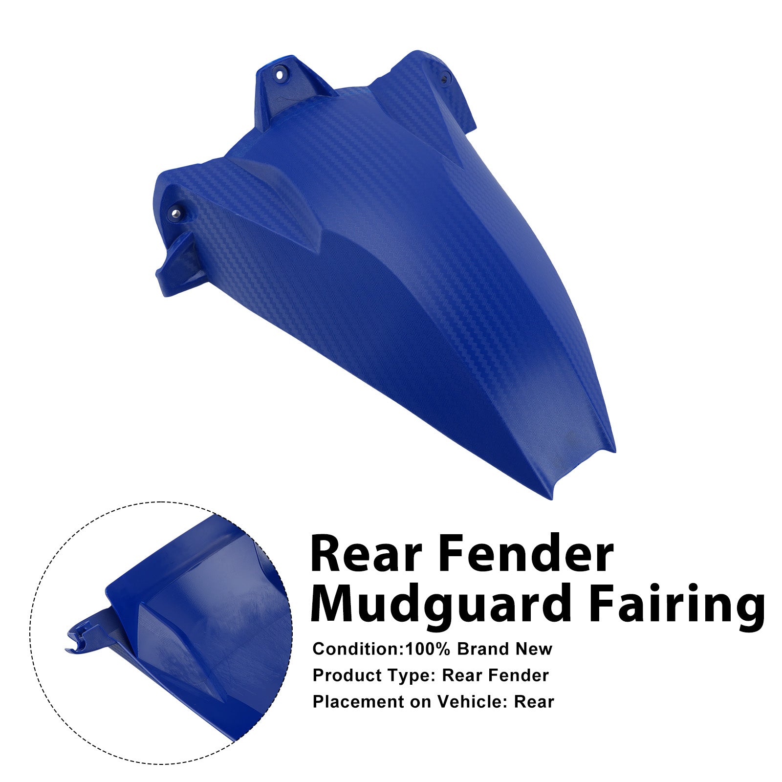 Rear Fender Mudguard Fairing For BMW S1000RR 2009-2018 Blue
