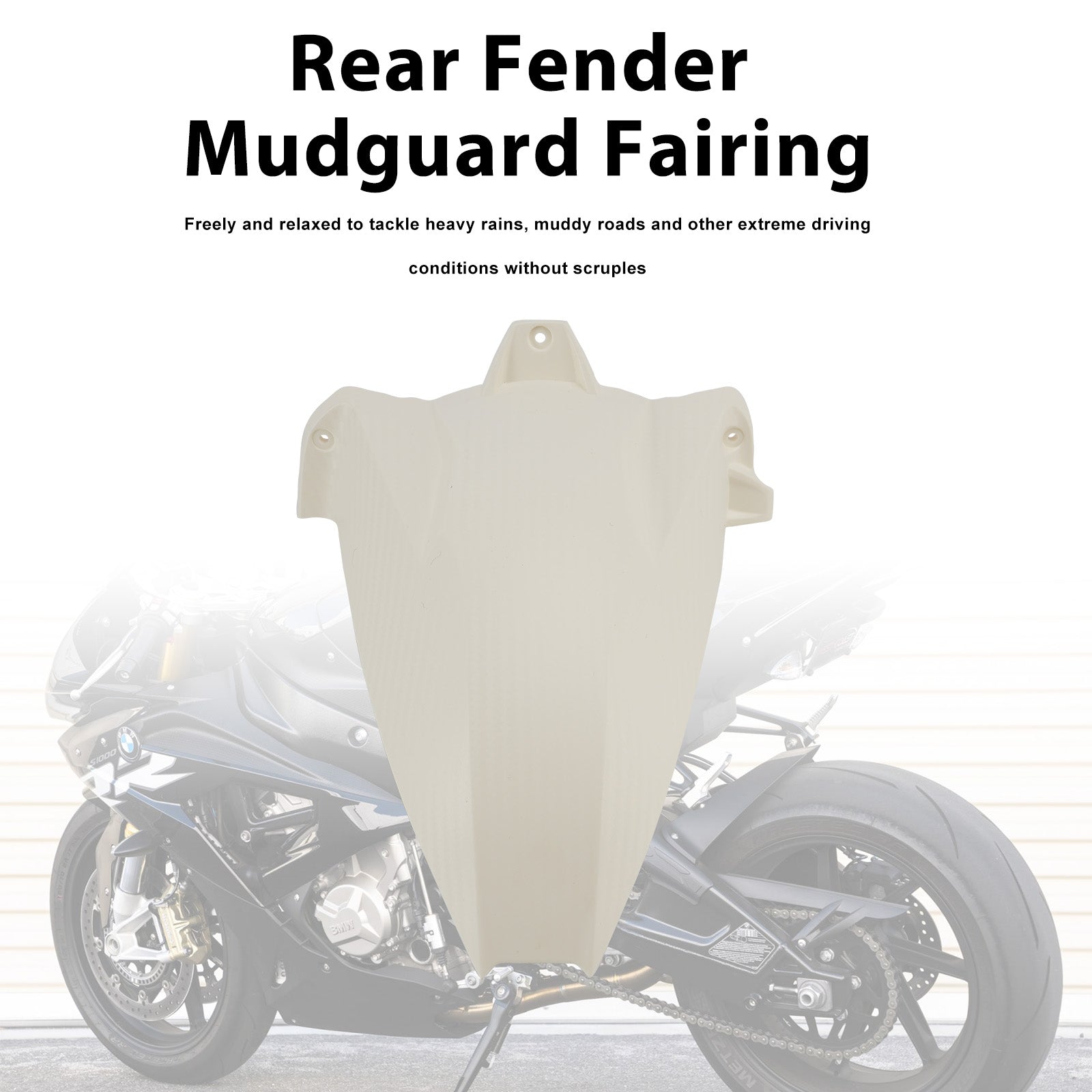 Rear Fender Mudguard Fairing For BMW S1000RR 2009-2018 White