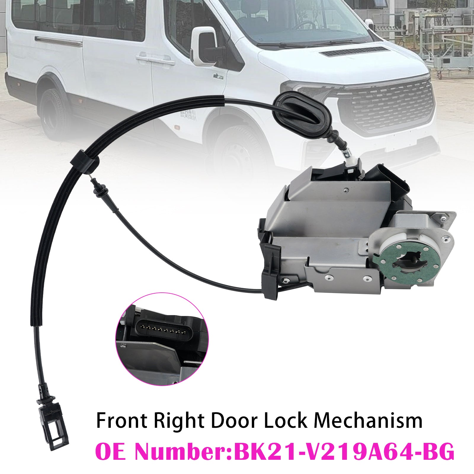 Front Right Door Lock BK21-V219A64-BG For Ford Transit V363 Bus 2.0 2.2 2013-2025