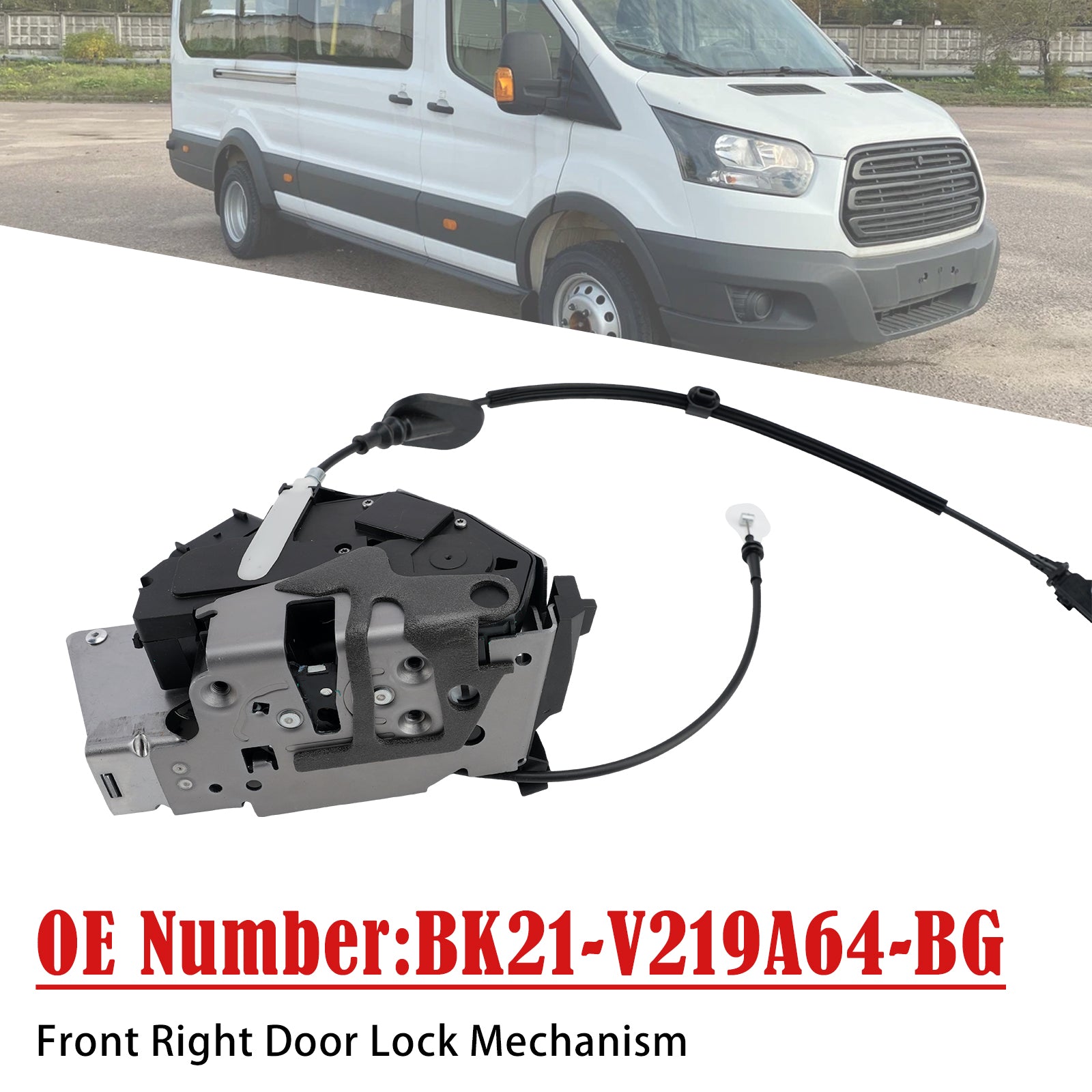 Front Right Door Lock BK21-V219A64-BG For Ford Transit V363 Bus 2.0 2.2 2013-2025