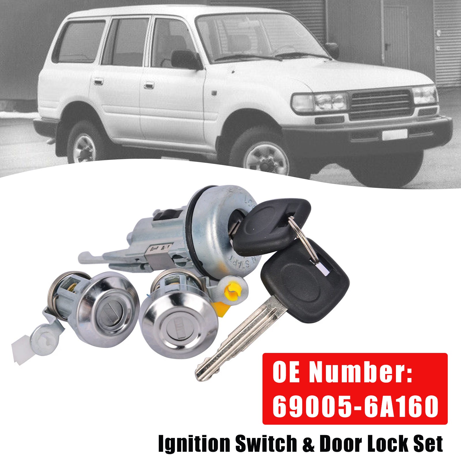Ignition Switch & Door Lock For Toyota Landcruiser HZJ 75 Series 1990-2006