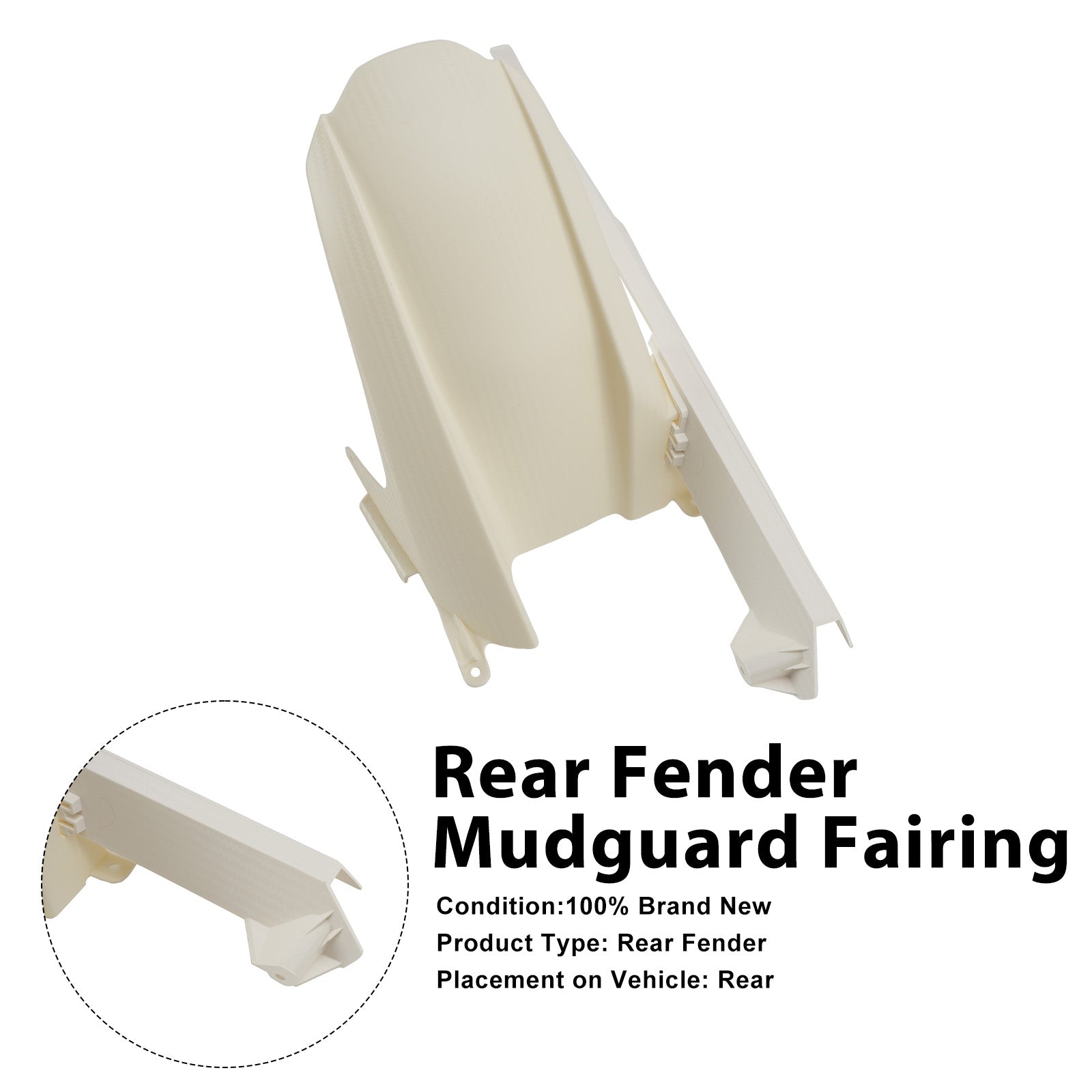 Rear Fender Mudguard Fairing For BMW S1000RR 2019-2026 White