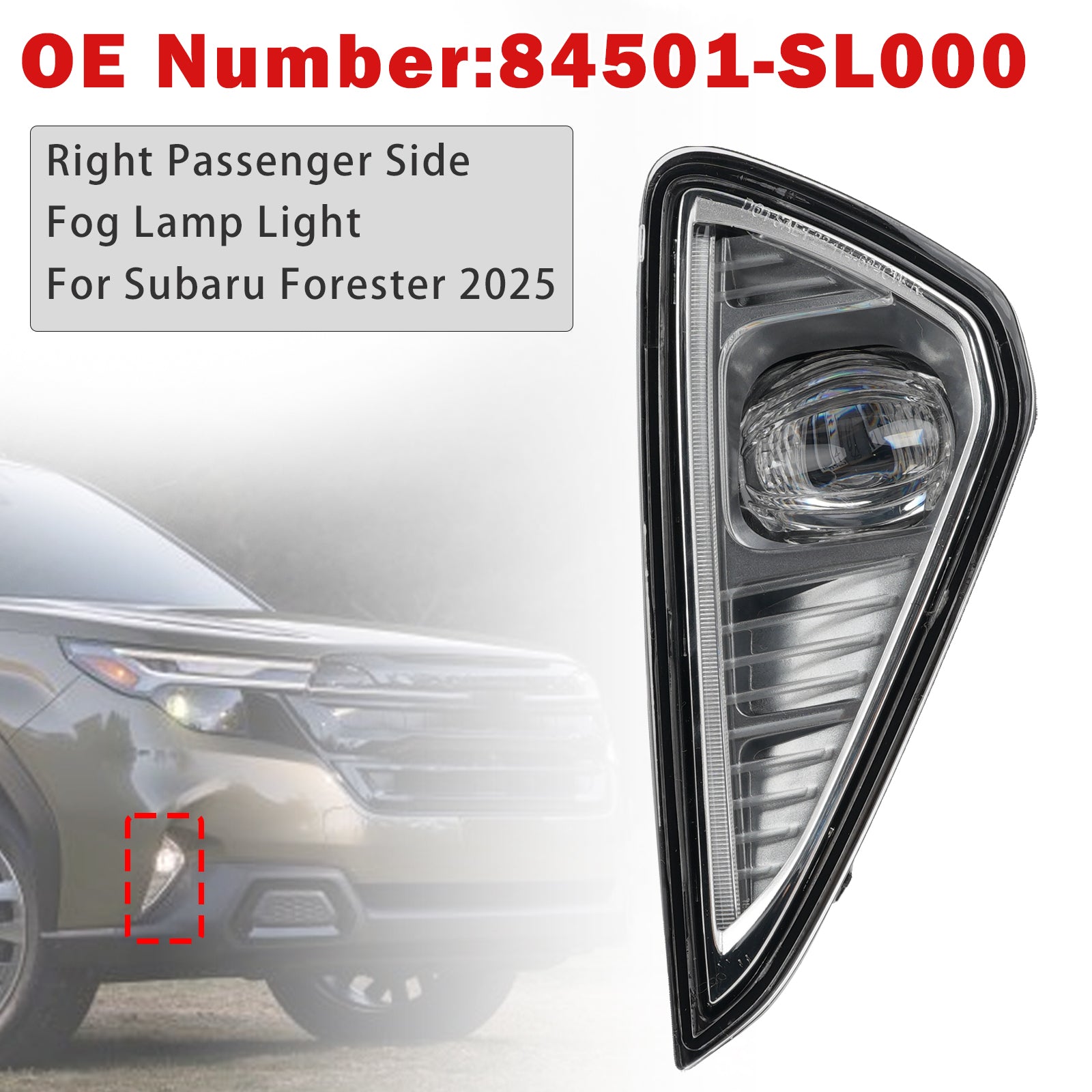 Left & Right Fog Lamp Light 84501-SL010 84501-SL000 For Subaru Forester 2025