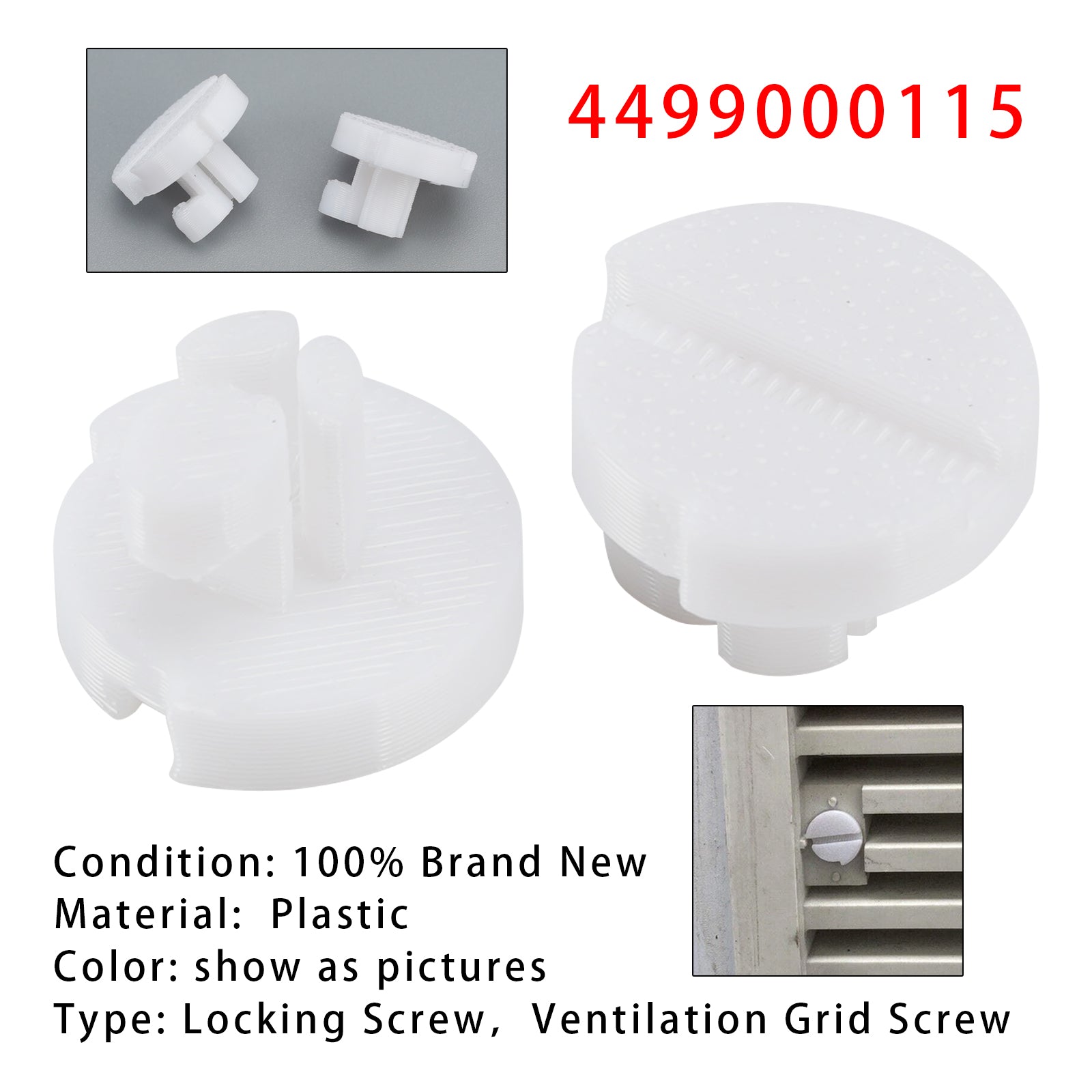 2X Replacement Locking Screws For Dometic Fridge Vent Grille