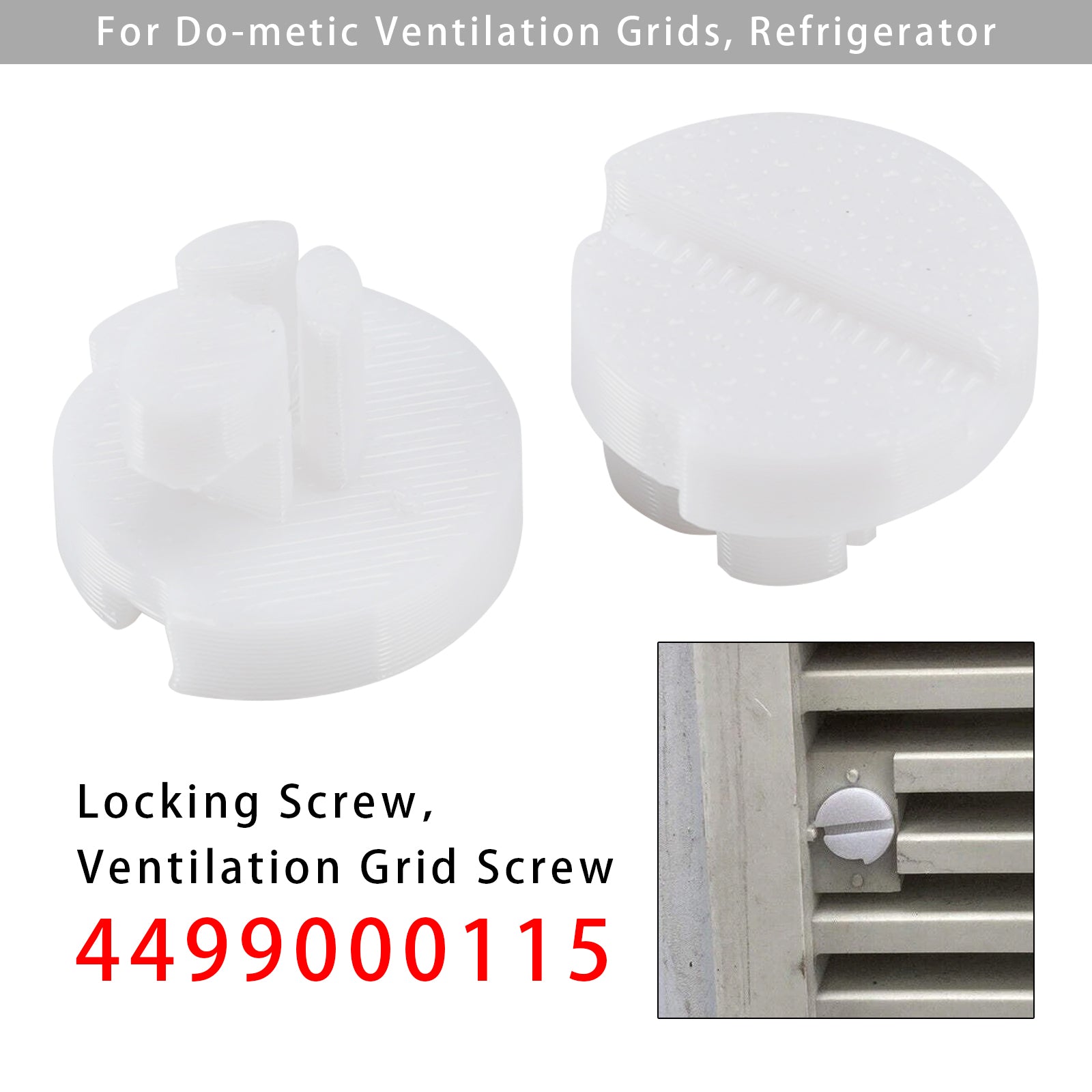 2X Replacement Locking Screws For Dometic Fridge Vent Grille