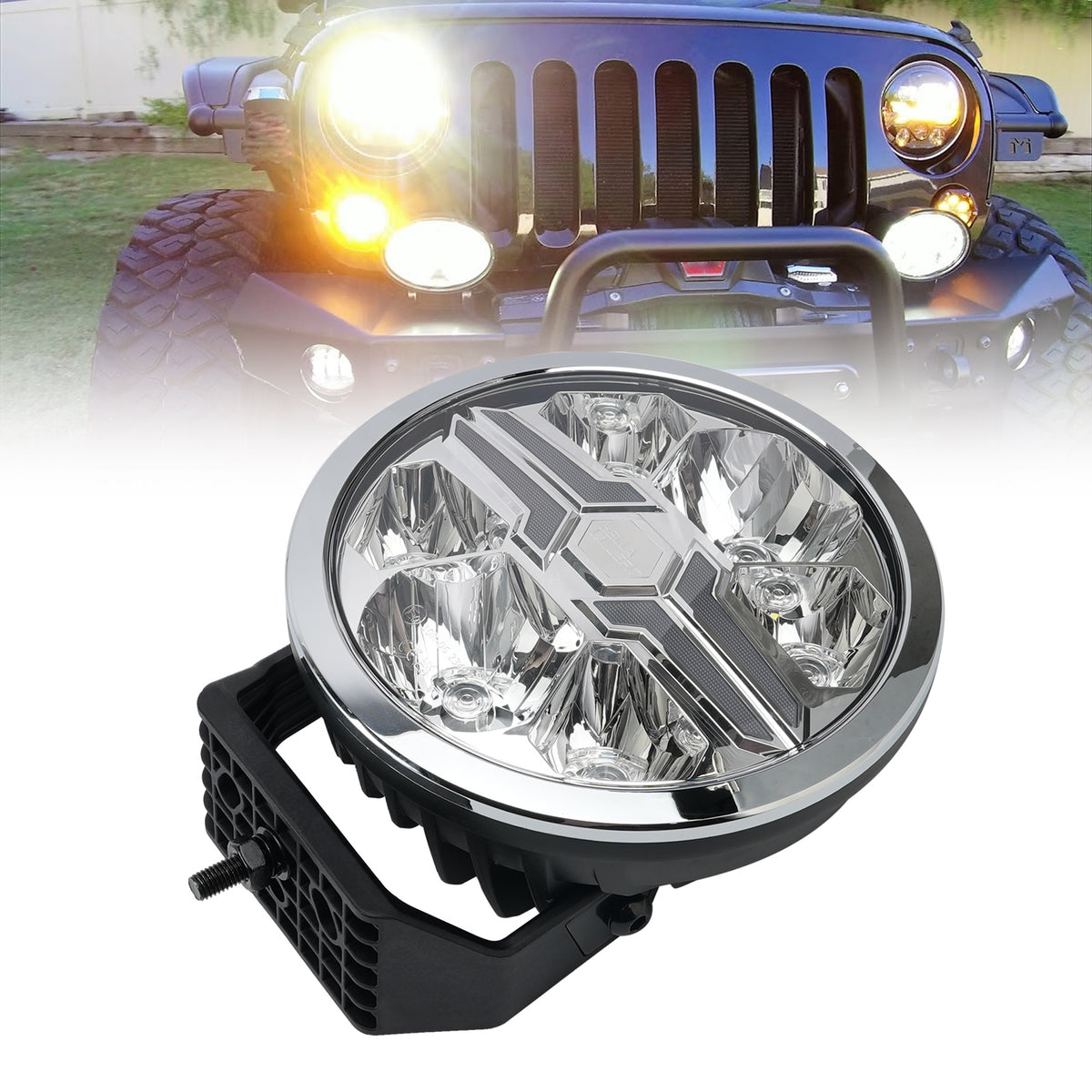 Round Auxiliary Lamp ValueFit 9" Ref.50 12/24V 18W 1550LM 6000K For HELLA