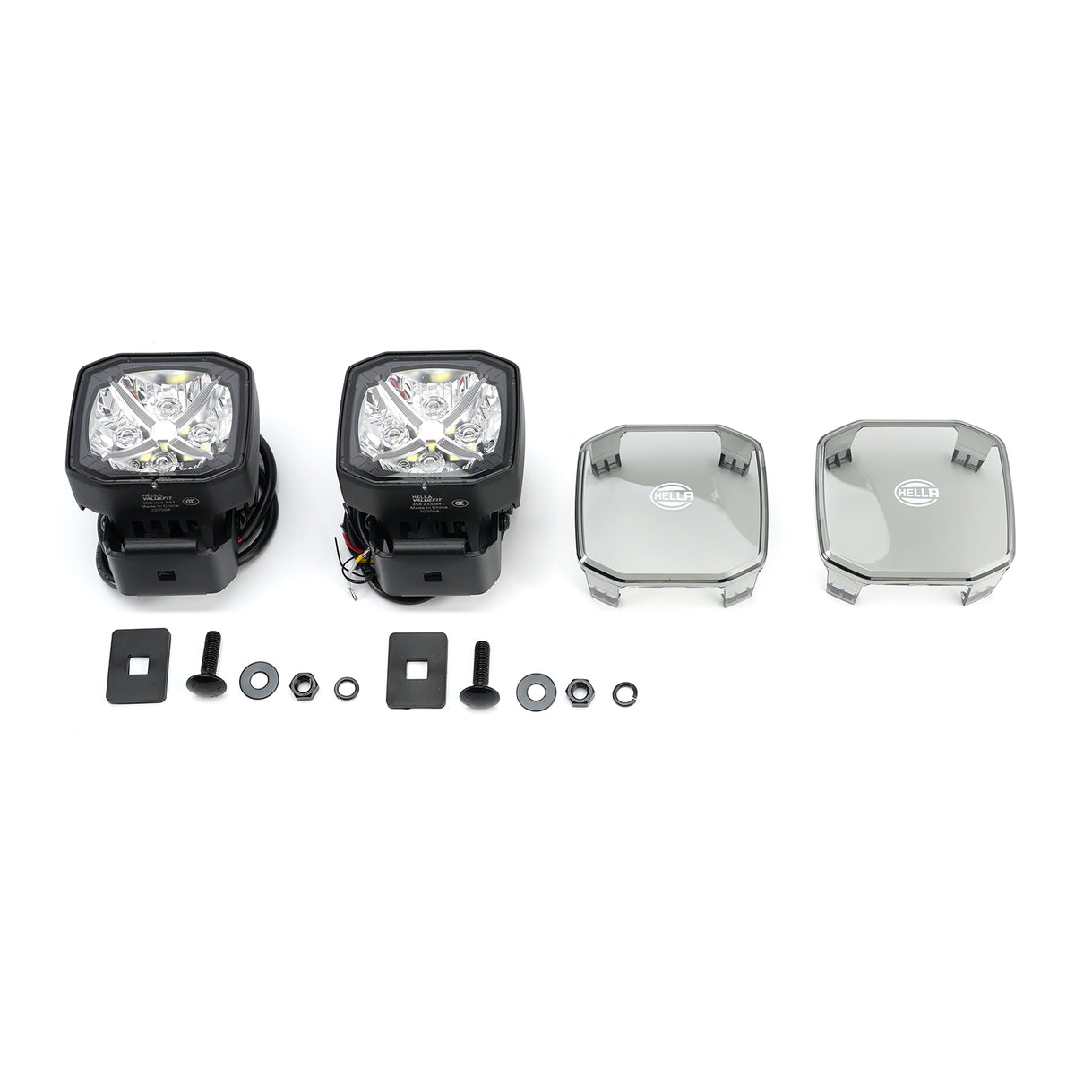 Square Spot Auxiliary Lamp ValueFit 3.6" 12/24V 60W 5700LM 5700K For HELLA