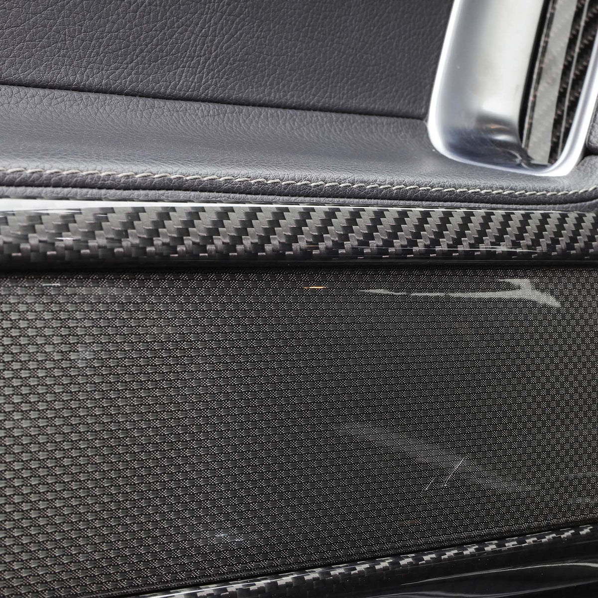 Dry Carbon Fiber Inner Door Frame Cover Trim Fit Benz W464 W463A G500 2019-2023