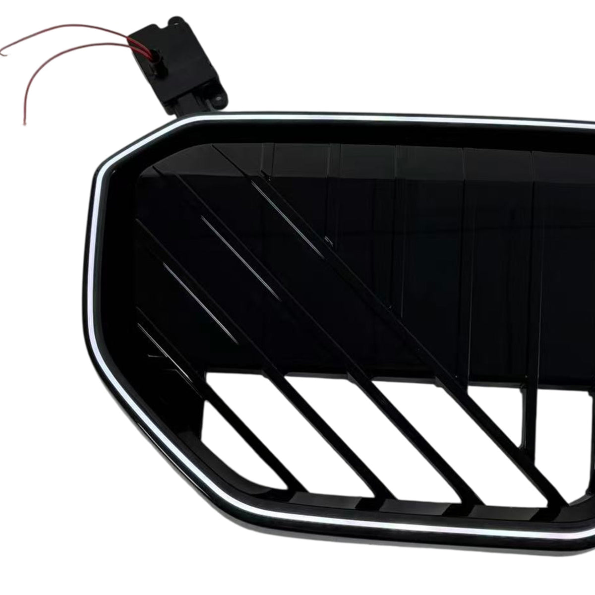 Black Front Bumper Grill Grille Fit BMW X3 G45 2025+ W/LED Light