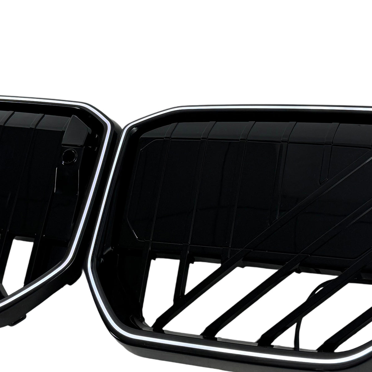Black Front Bumper Grill Grille Fit BMW X3 G45 2025+ W/LED Light