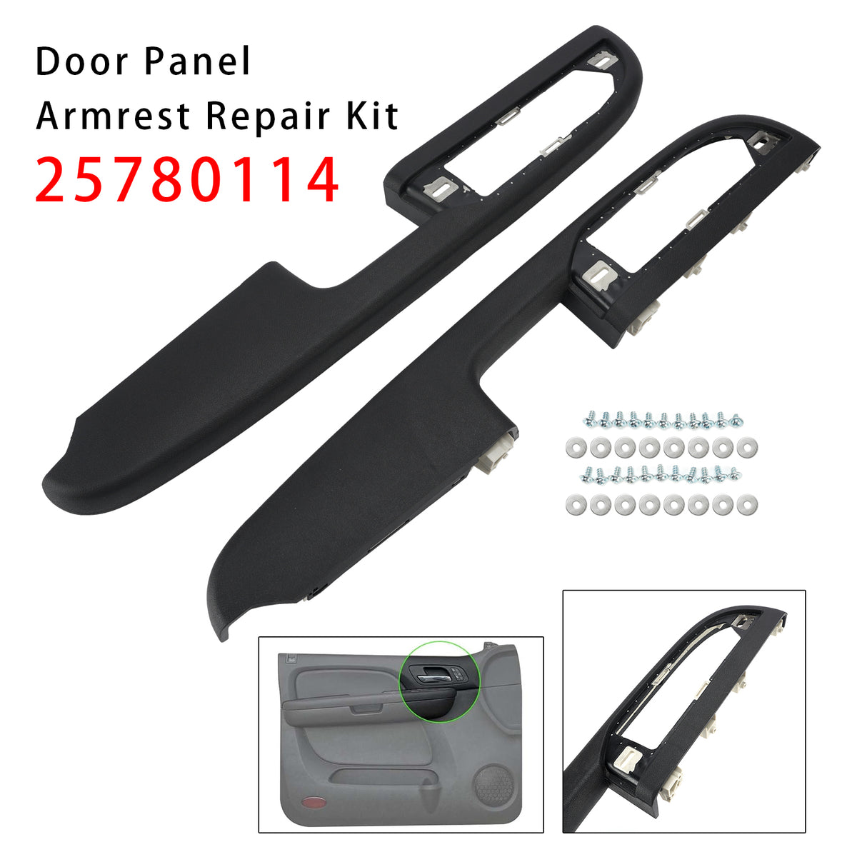 2Pcs Front Door Panel Armrest Repair For Silverado Suburban Tahoe 2007-2009