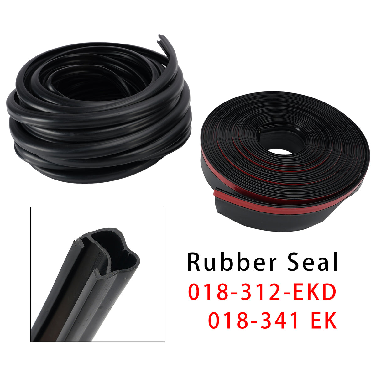 RV Slide Out Seal Black Rubber 018-312-EKD & 018-341 EK