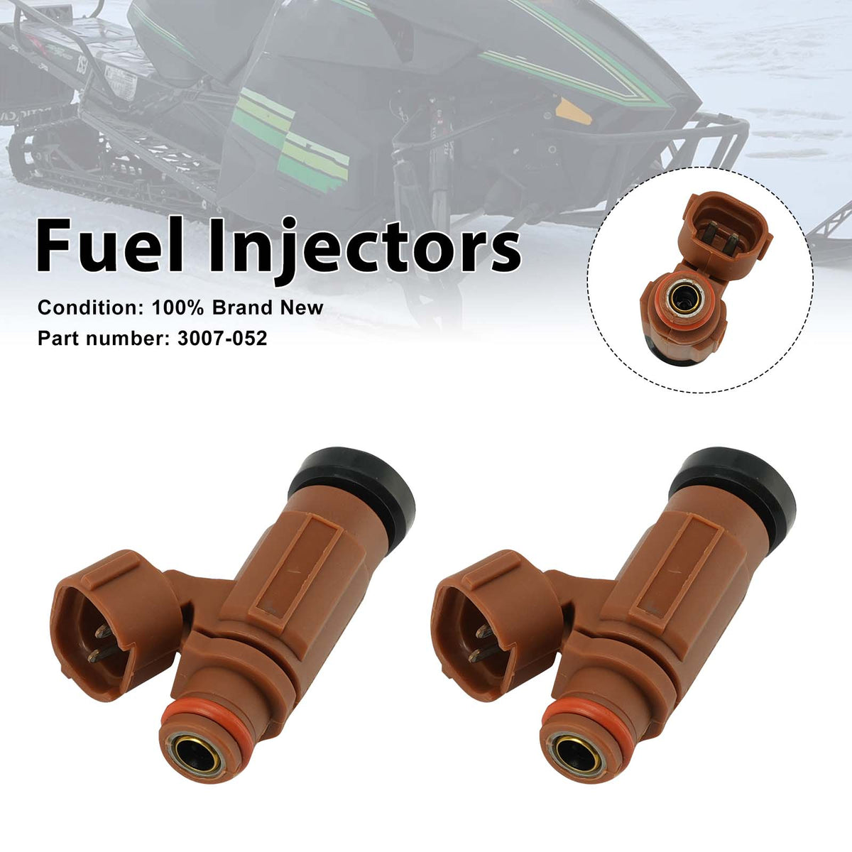 2PC Fuel Injectors 3007-052 For Arctic Cat Sno Pro 500 F5 ZR 4000 2004-2017