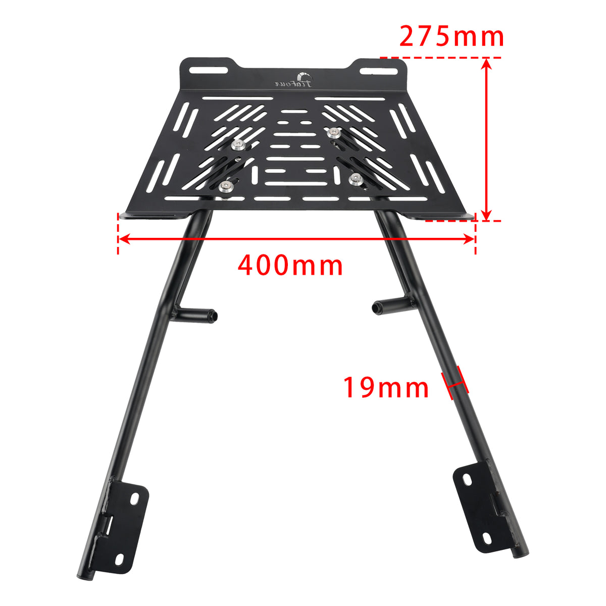 Black Rear Luggage Rack Enlargement Plate For Yamaha Tracer 700 / GT 2016-2020