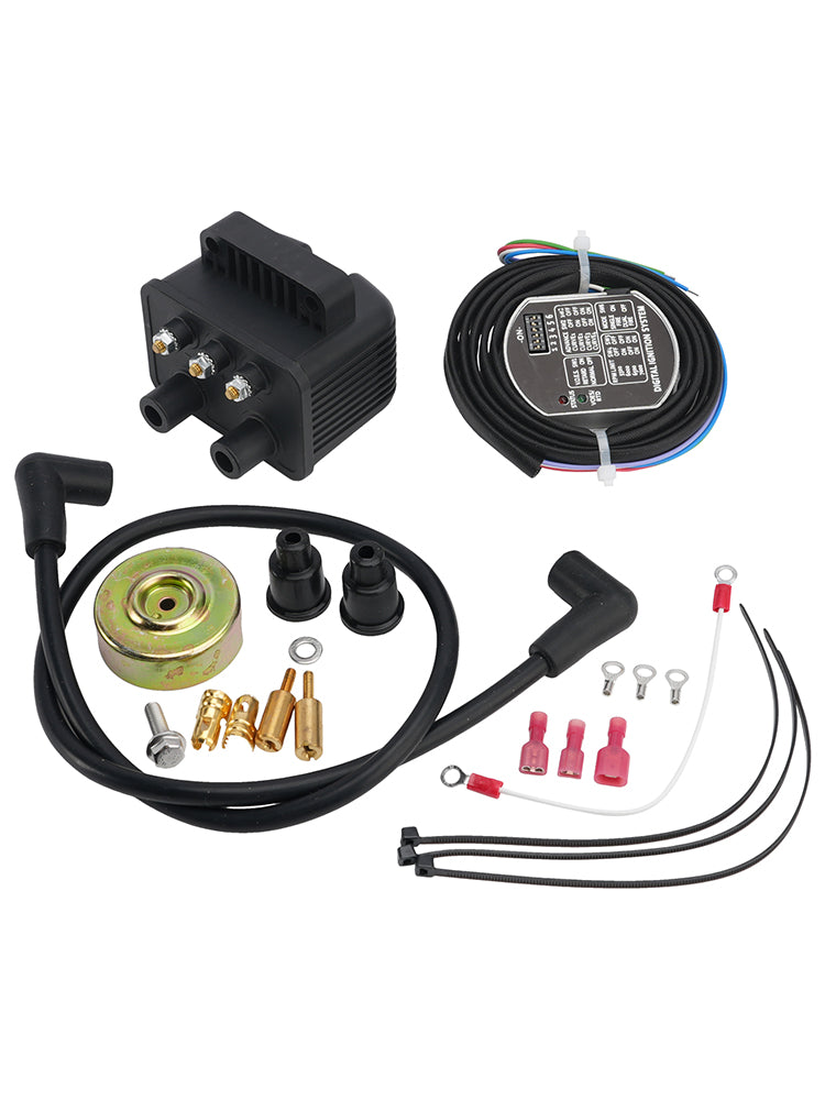 Complete Single Fire Ignition Kit For Big Twin EVO Shovel & Sportster XL 70-03