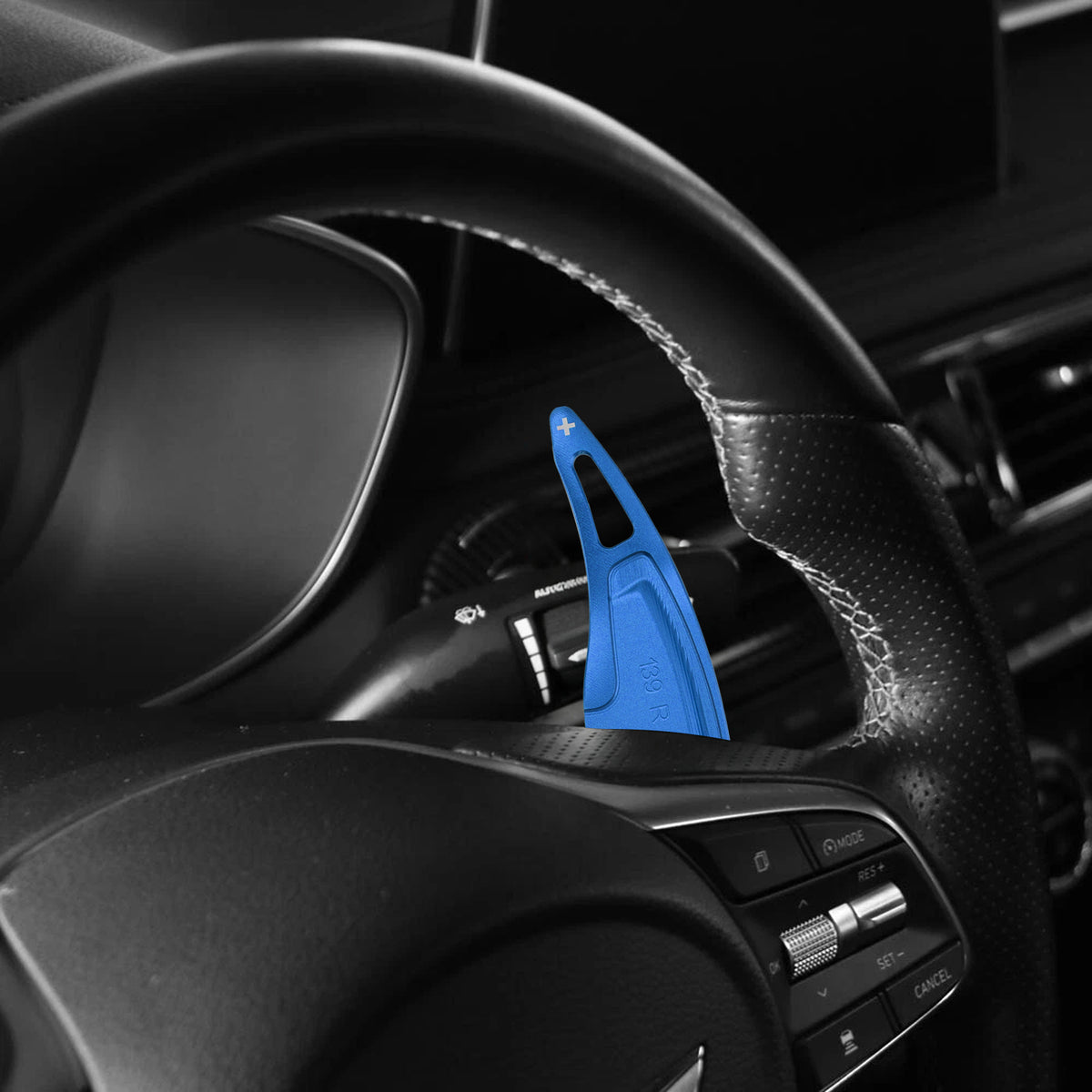 Steering Wheel Paddle Shifter For Genesis G80 Sport 17-20 Aluminium Blue