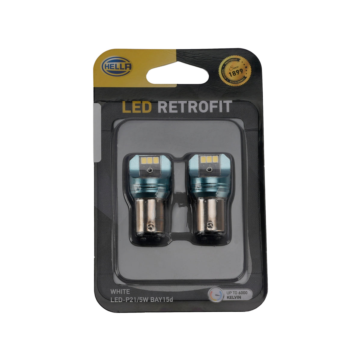 Car Light LED Auxiliary Bulb Kit P21/5W 12V 5W 6000K White For HELLA LEDS25AA1