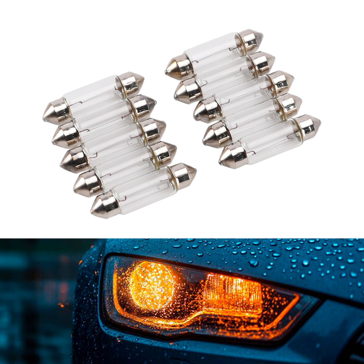 Car Light Halogen Auxiliary Bulb C5W 12V 5W Festoon For HELLA 8GM 002 092-121