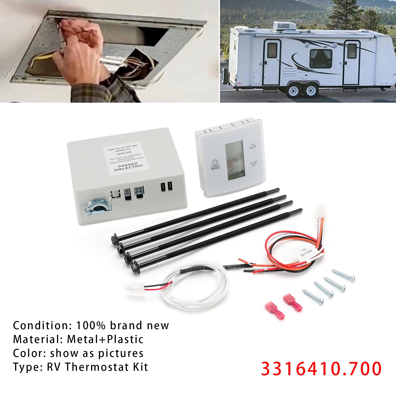 3316410.700 Single Zone RV Air Conditioner Thermostat W/ Control Kit