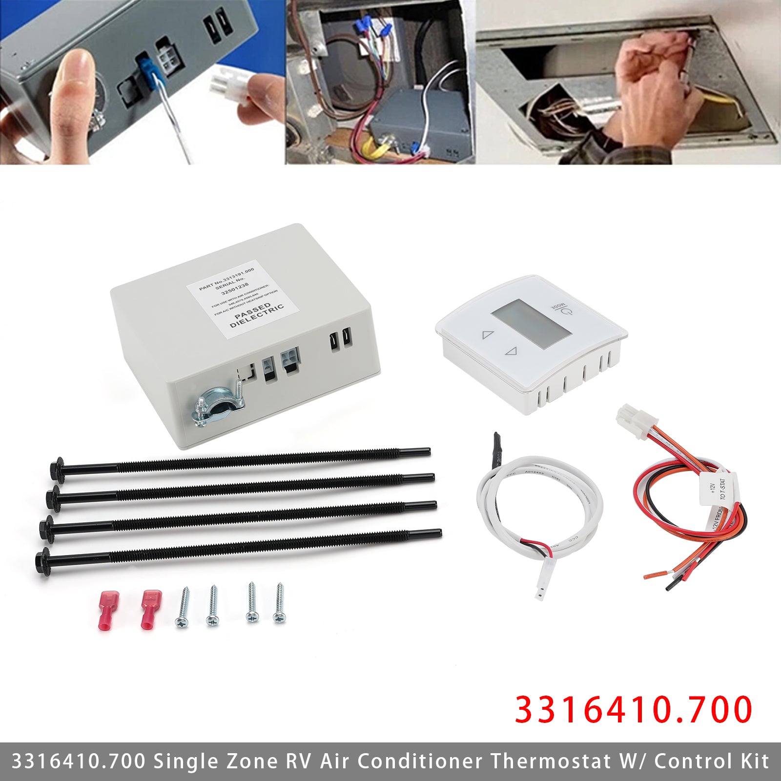 3316410.700 Single Zone RV Air Conditioner Thermostat W/ Control Kit