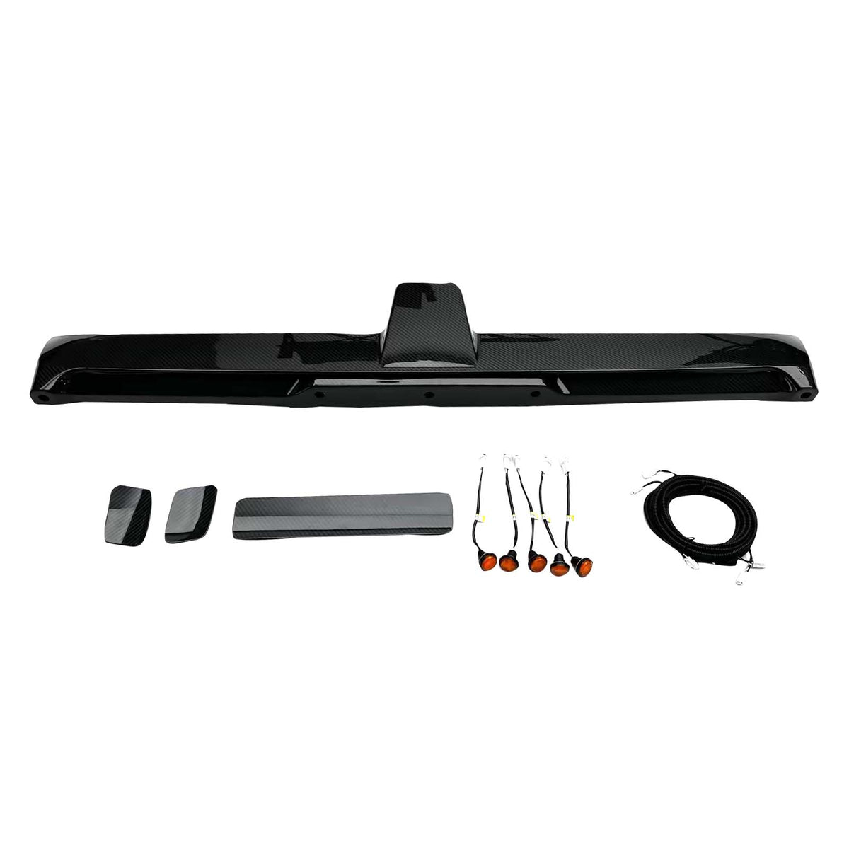 Carbon Fiber Rear Roof Spoiler Wing Fit Benz G-Class W464 W465 2019+ w/LED
