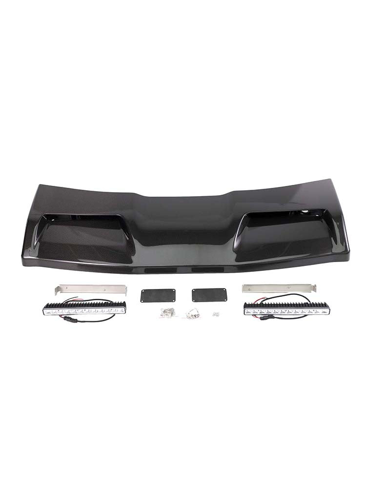 Concave style Front Roof Spoiler Wing Fit Benz G-Class W464 2019-2023 W/Led