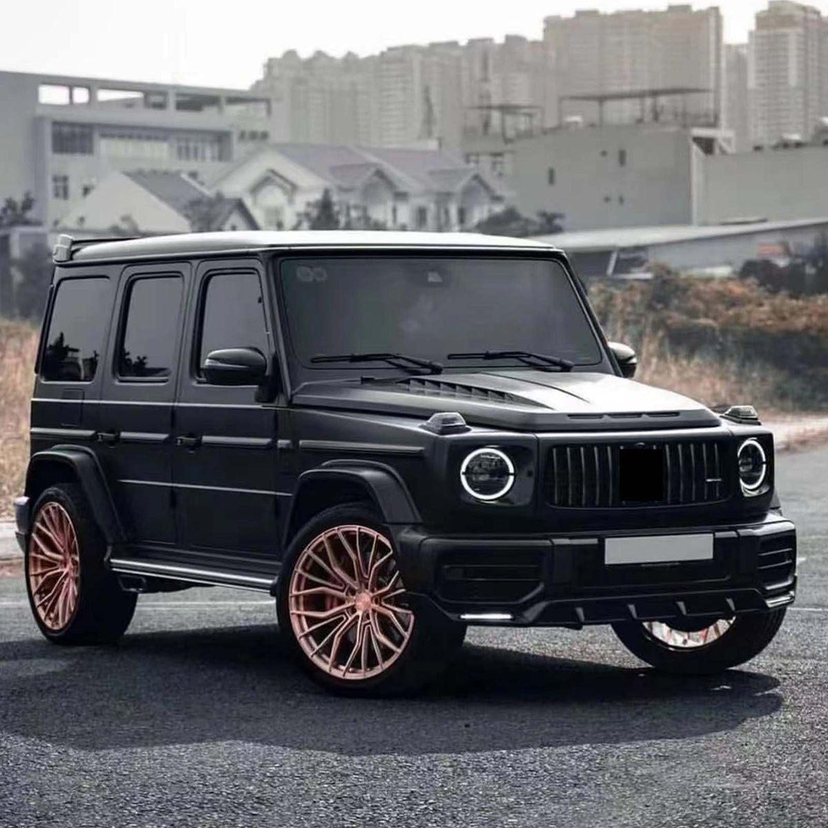 Shark Style Front Bumper Lip Fit Mercedes Benz G-Class W464 W463A 2019-2023