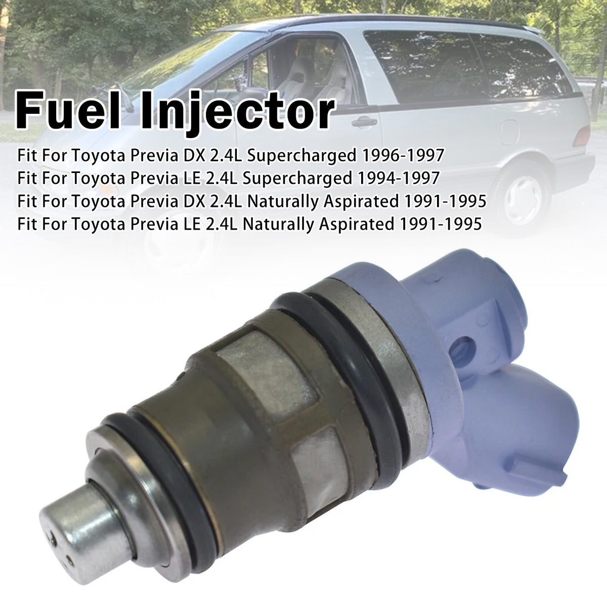 1Pcs Fuel Injector For Toyota Previa DX 2.4L Supercharged 96-97 23250-76010