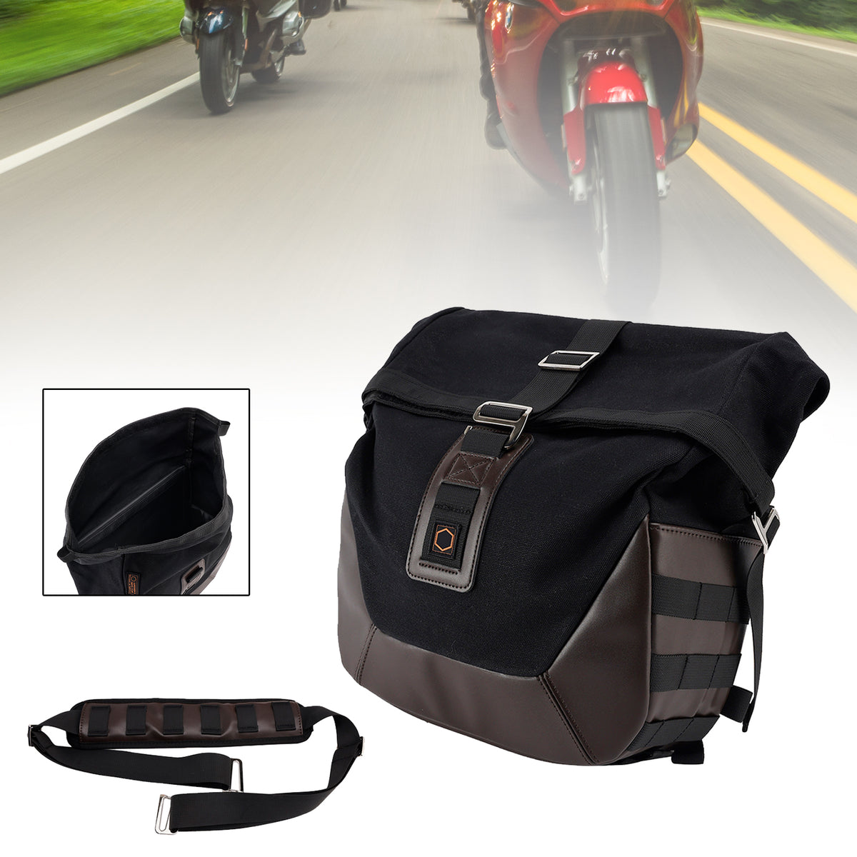Quick Release Luggage Bag Saddlebag For Chopper Cruiser Bobber Chopper Touring