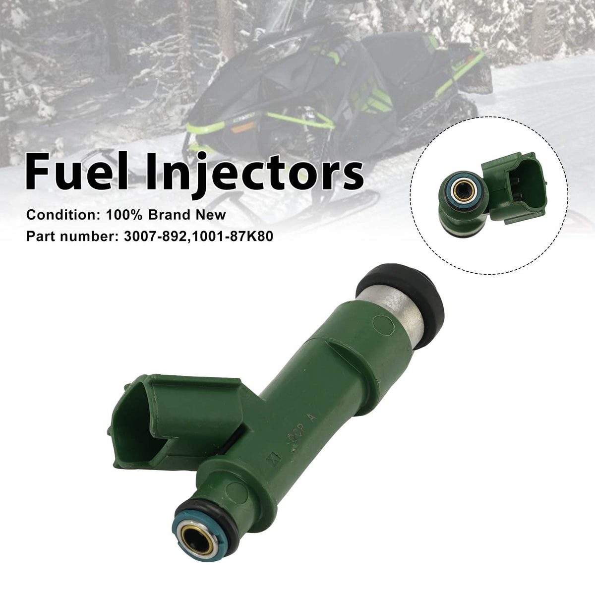 3007-892 Fuel Injectors 1001-87K80 For Arctic Cat ZR XF M 800 2010-2017