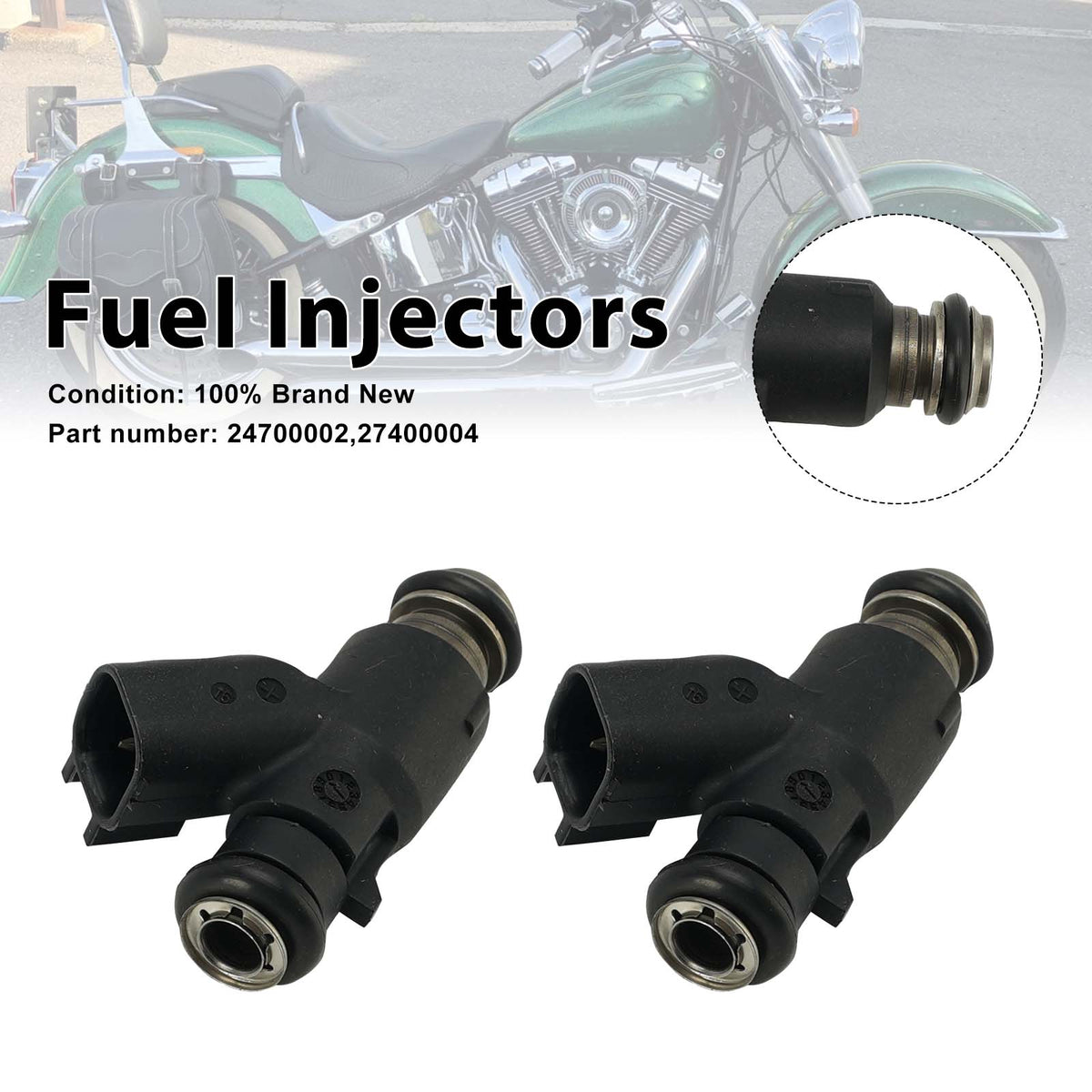 2PC 24700002 Fuel Injectors 27400004 Fits For SE 62mm ETC SE 58mm ETC 6.2 g/s