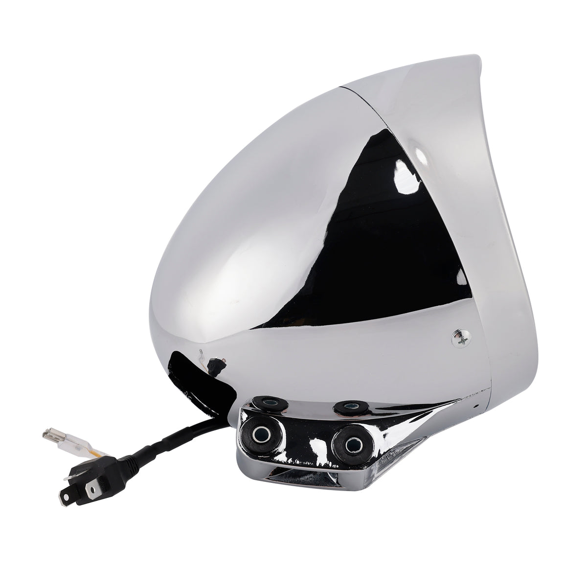 55W 5.75" Beam Headlight Fog Lamp Custom 4000Lm Chrome Fits For Racer Bobber