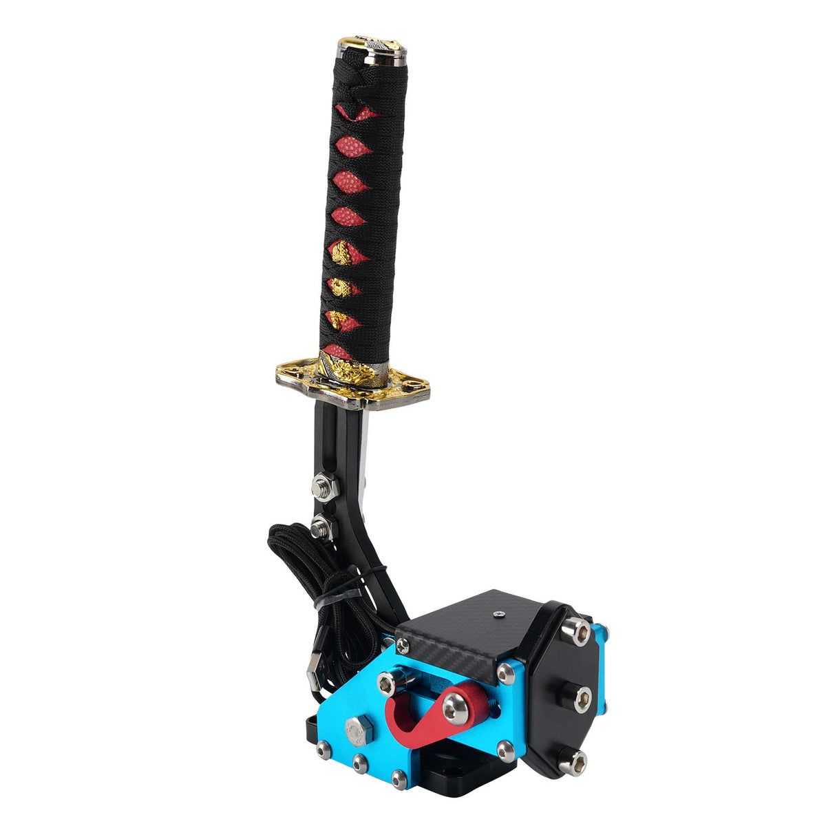 14Bit PC USB3.0 SIM Handbrake Sword Hilt for Racing Games Steering Wheel Stand