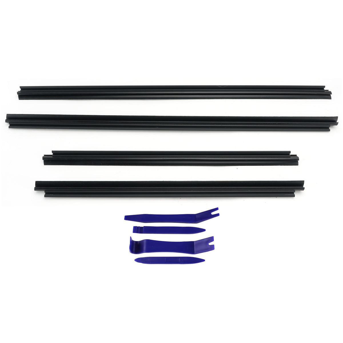 4Pcs Inner Door Window Glass Weatherstrip For Toyota Corolla 2009-2013