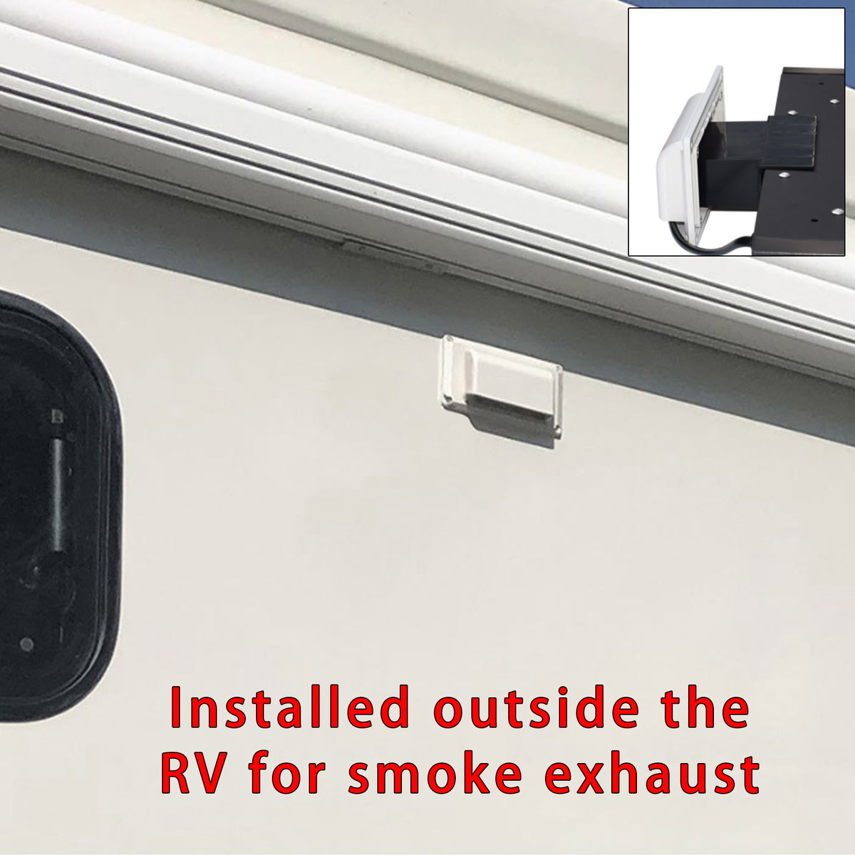 12V RV Range Hood 520mm Touch Control Caravan Cooker Hood With 3 Speed Fan & LED