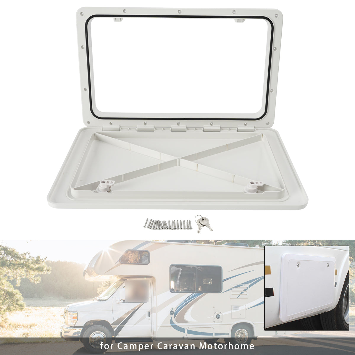 RV Baggage Door Compartment Door Waterproof Storage Hatch Door Camper Caravan