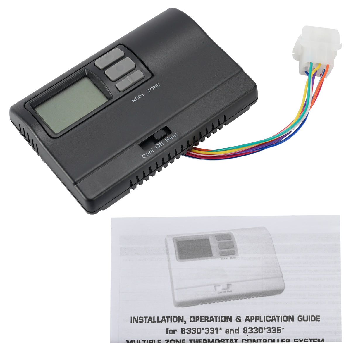 8330D3351 Digital Thermostat Rv Thermostat Heat/Cool Wall-Mount BLK For Coleman