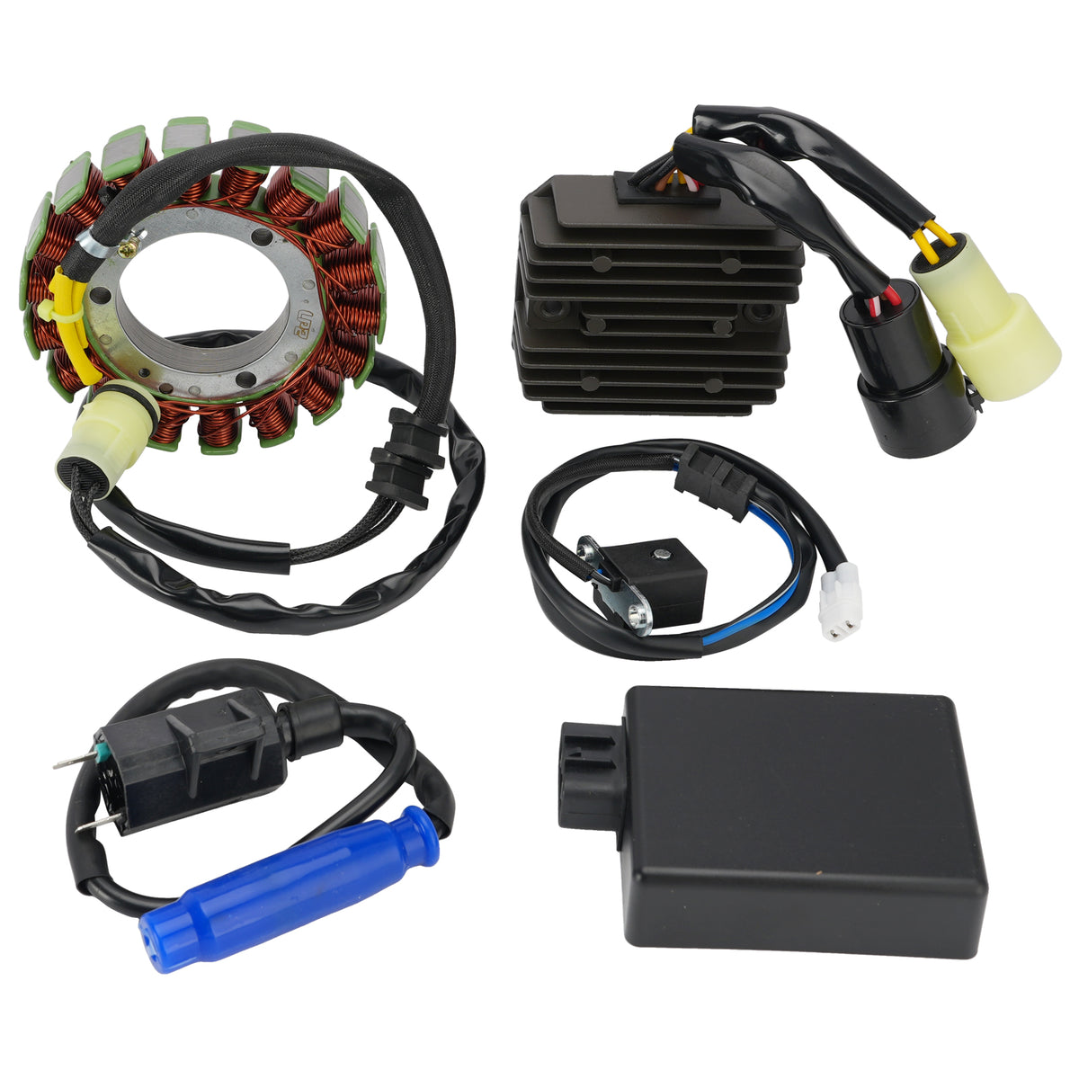 Stator Regulator CDI Box Ignition Coil For Kawasaki Prairie 400 KVF400 1999-02