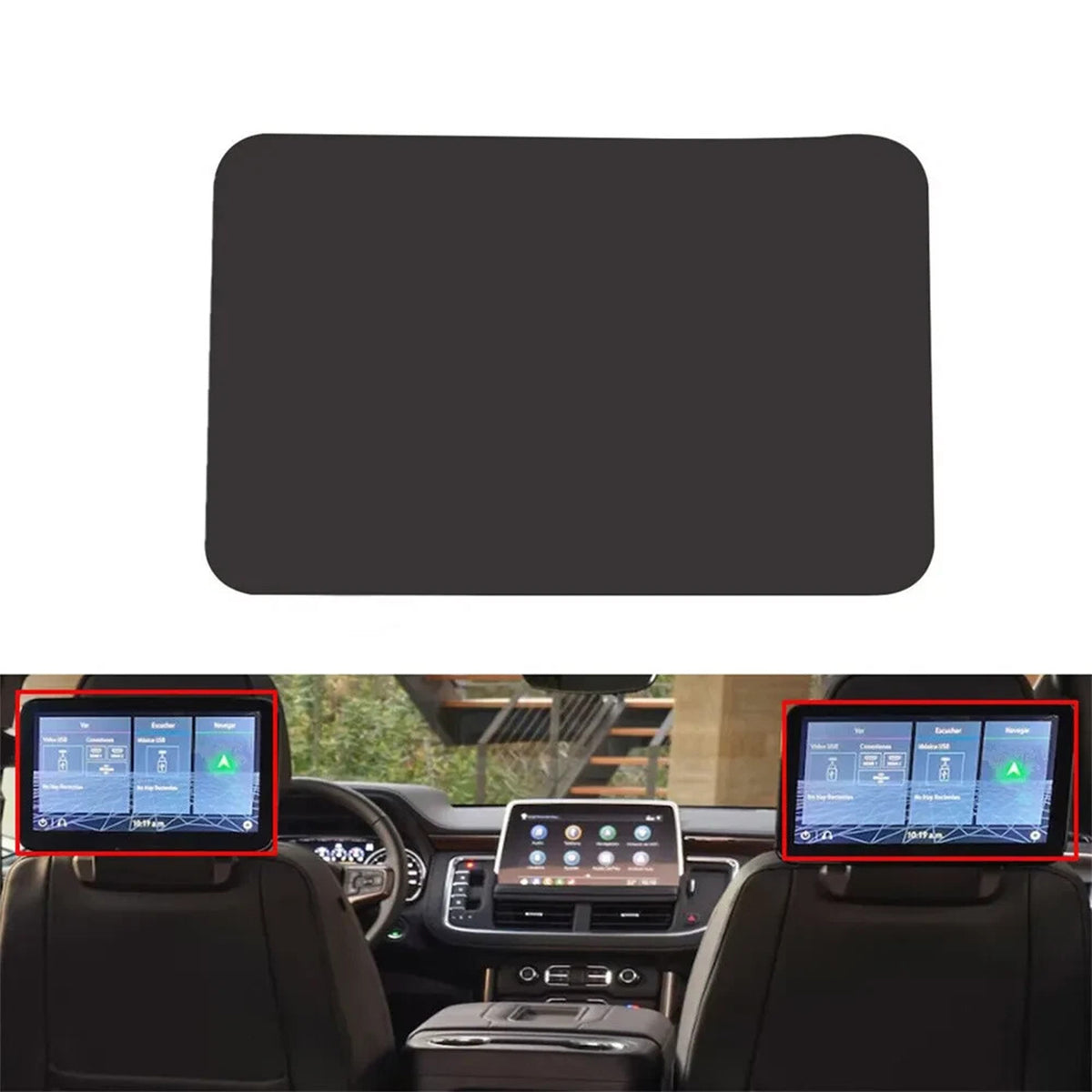 Rear Seat Screen 85100044 12.6" LCD & Protect Cover Kit For 21-24 Suburban Yukon