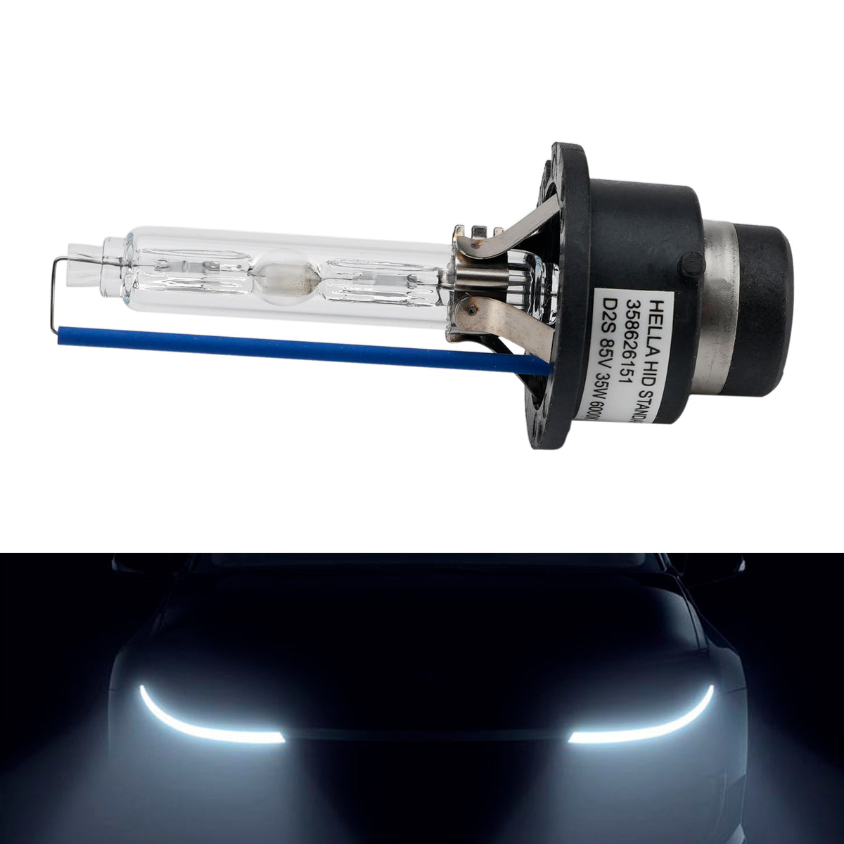 Car Light HID Xenon Headlight Bulb D2S 85V 35W 6000K For HELLA 8GS 358626151