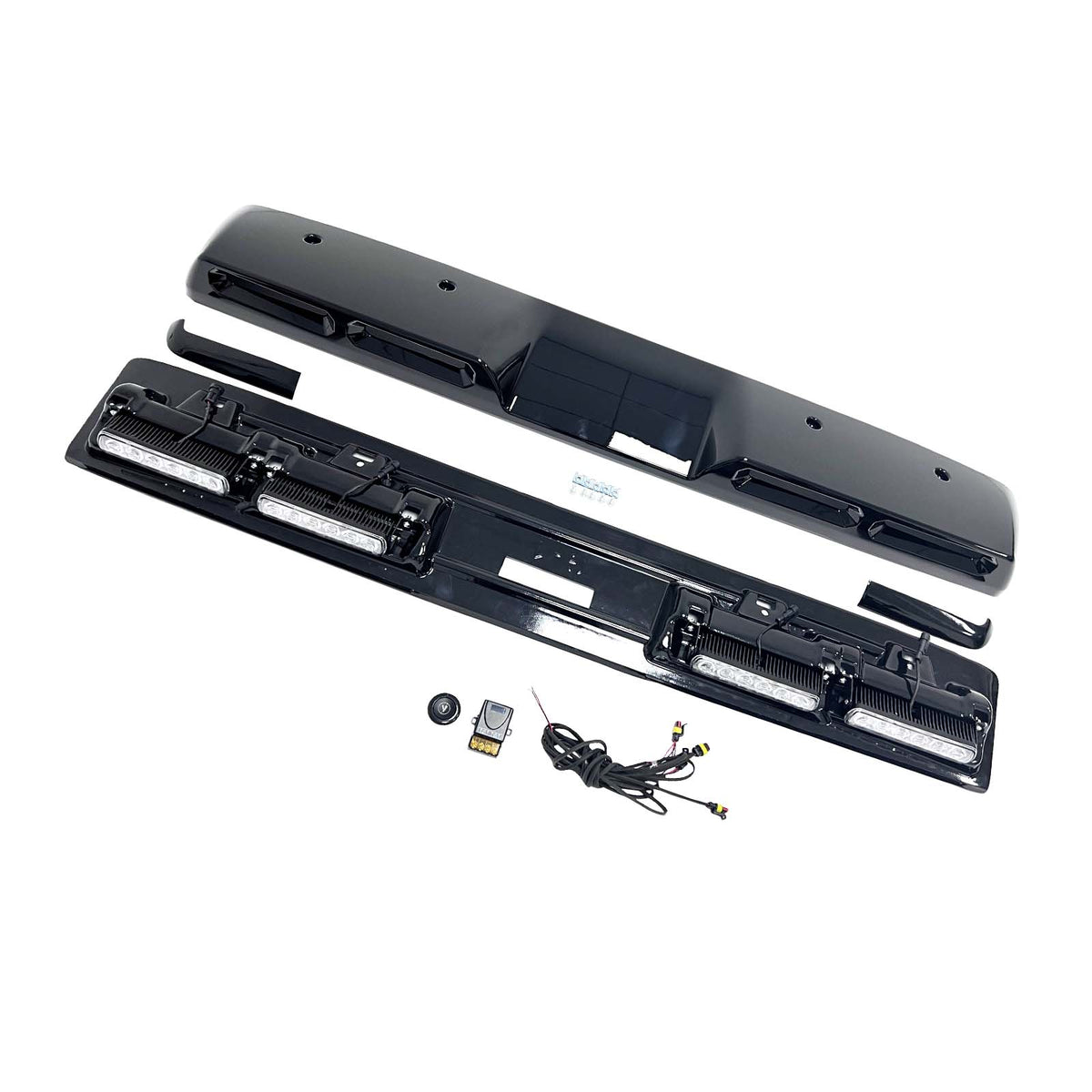 Brabus Style Front Roof Spoiler Wing Fit Benz G-Class W464 2019-2023 W/Led