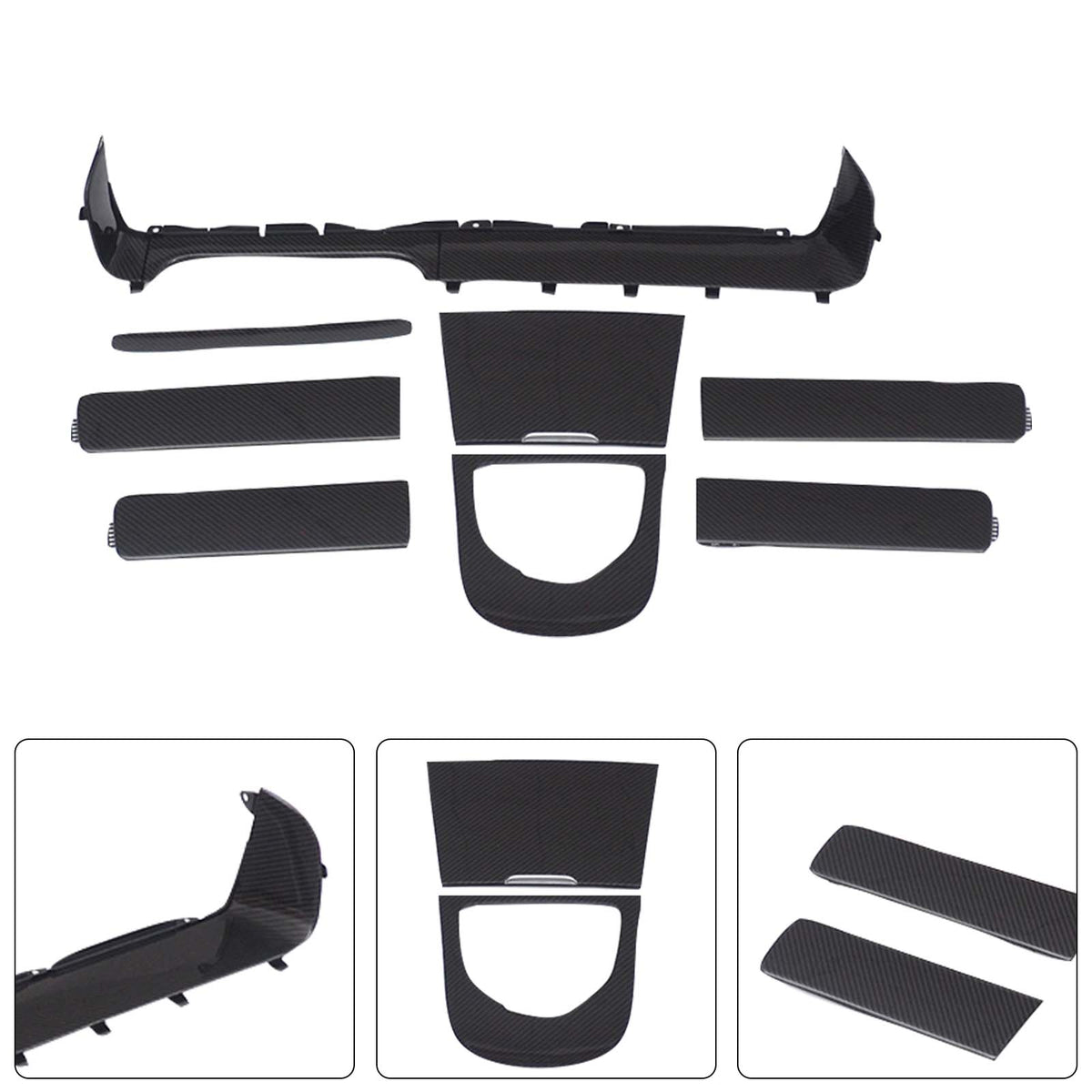 Dry Carbon Interior Dashboard Trim Fit Benz G-Class W463A W464 2019-2023