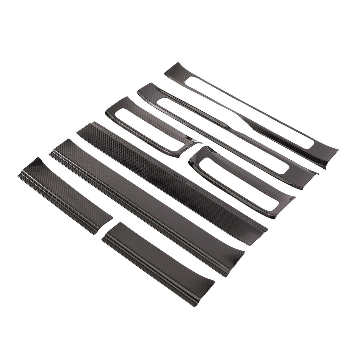 Carbon Fiber Outer Door Sill Plate Cover Trim Fit Benz W464 G500 2019-2023